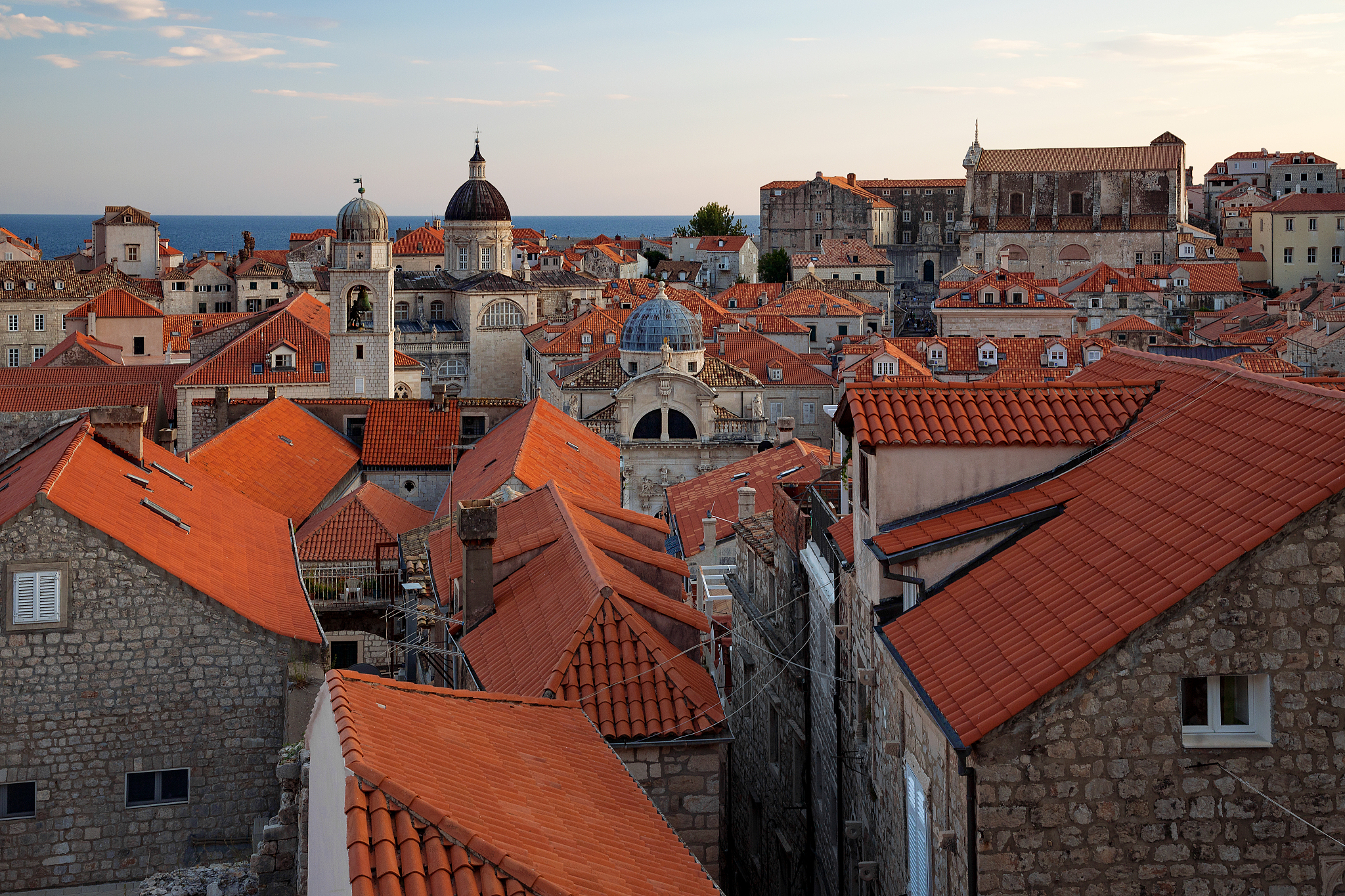 dubrovnik, dalmatia, croatia - old town of dubrovnik at sunset, 