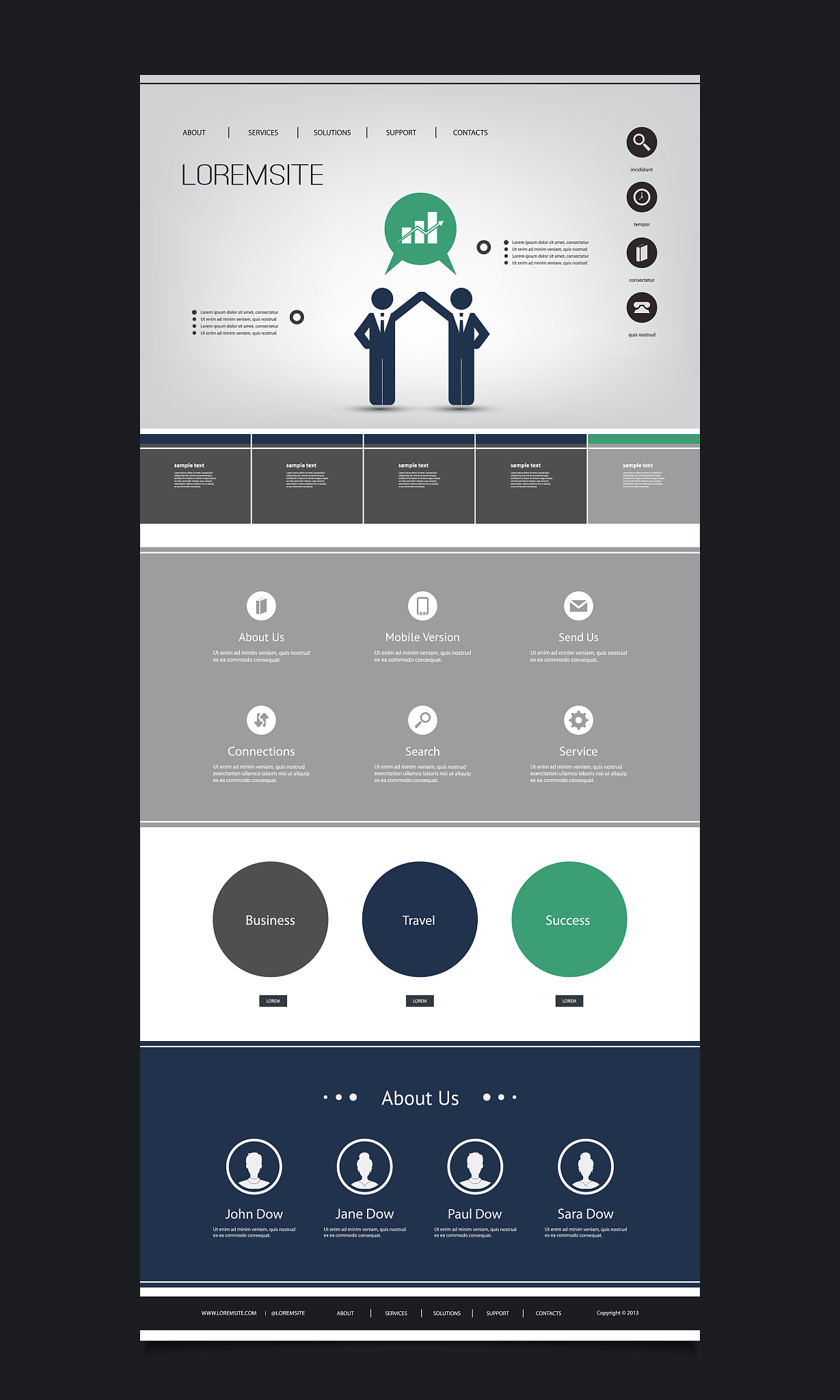 one page website template