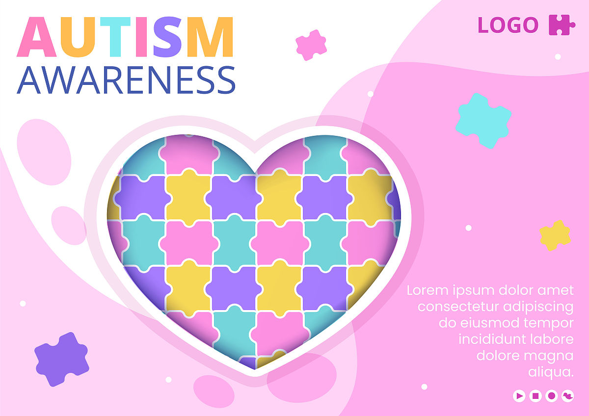 写一个关于世界自闭症关注日的海报文案 包含心理安全