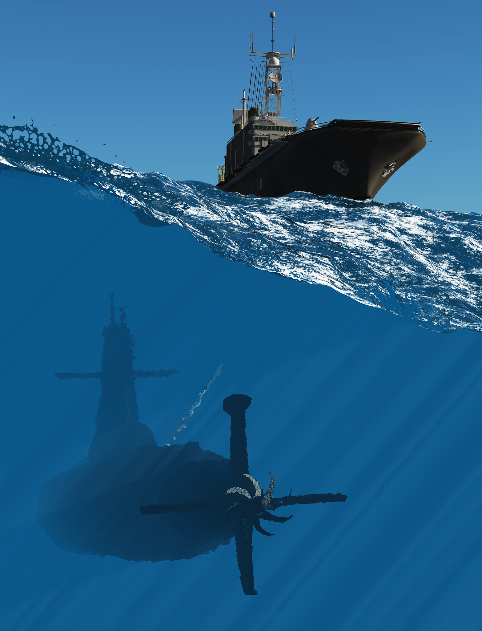the military ships