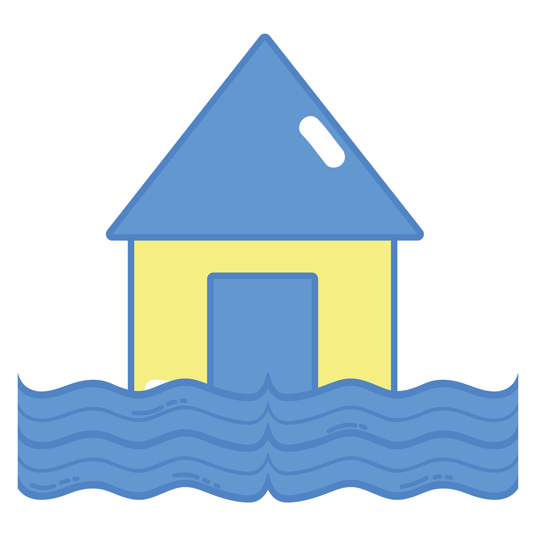 请以一家人在房子里躲避暴风雨和洪水写一篇60词的文章用英语