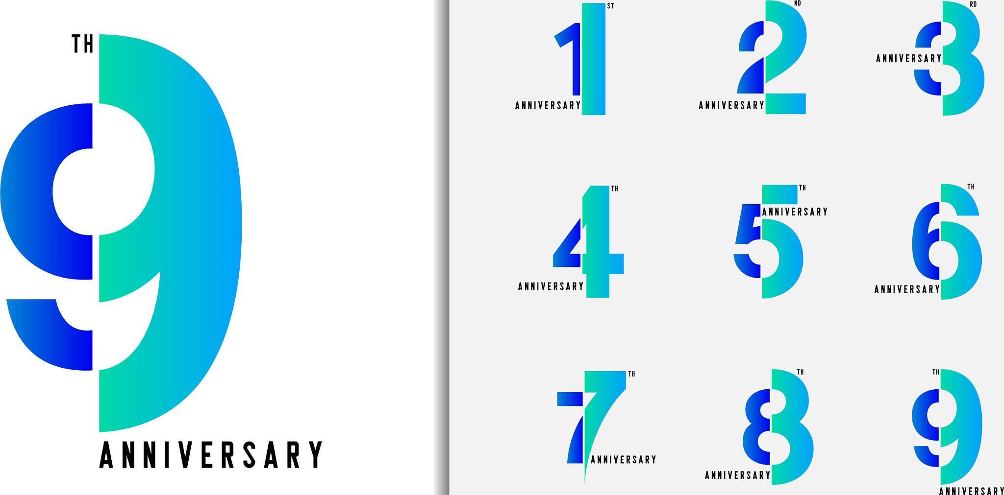 set anniversary logotype