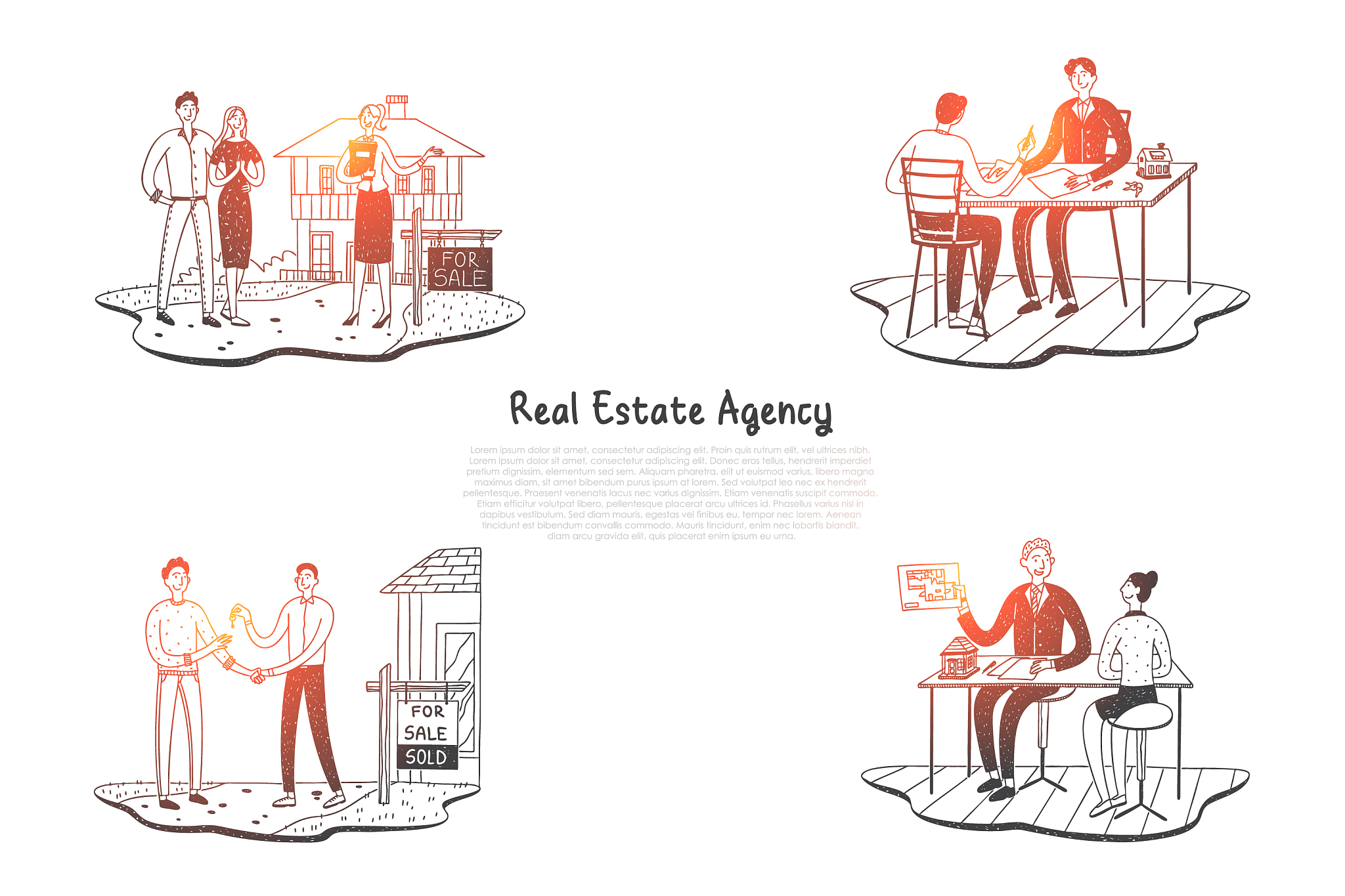 real estate agency - people choosing