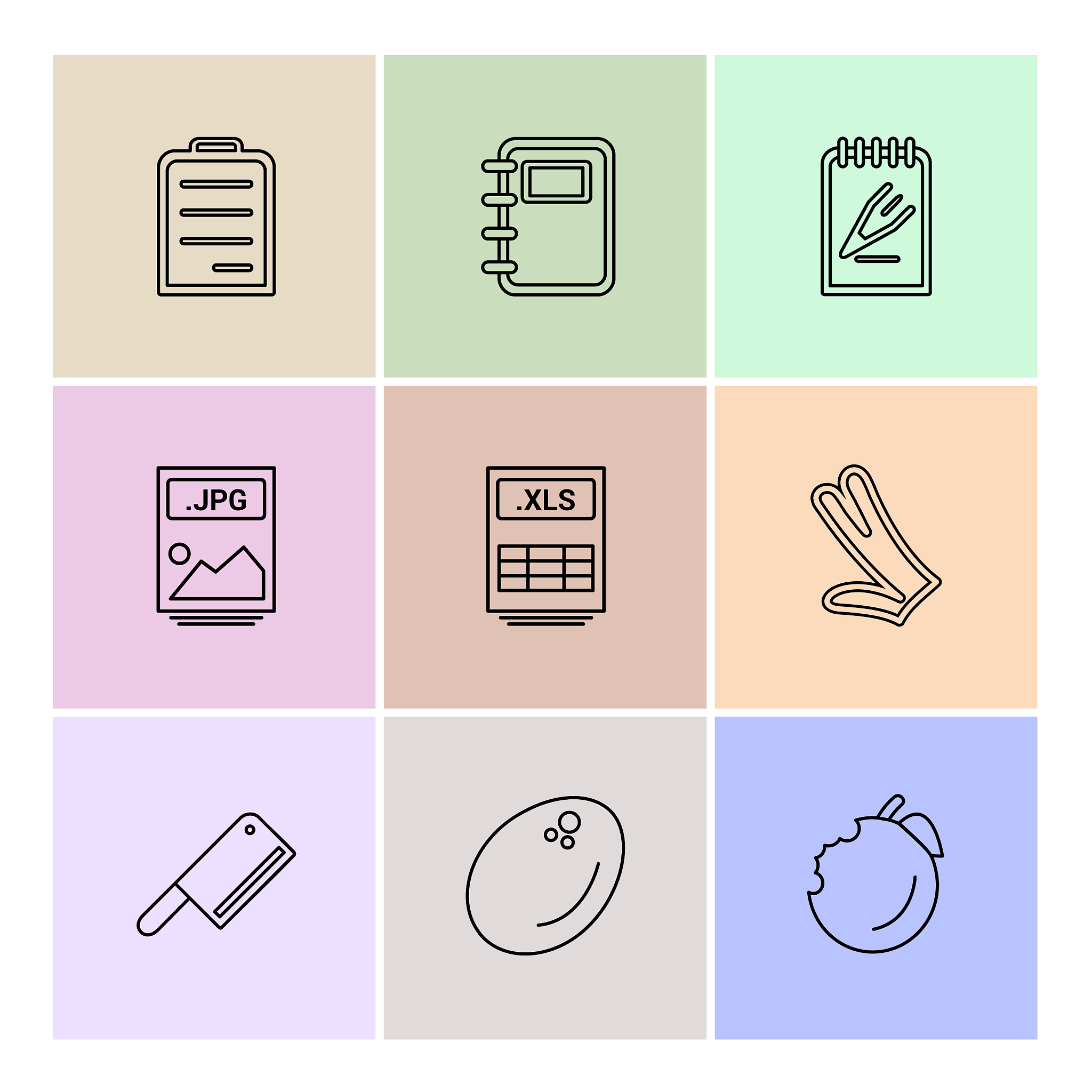 food health nutrious healthy eps icons set