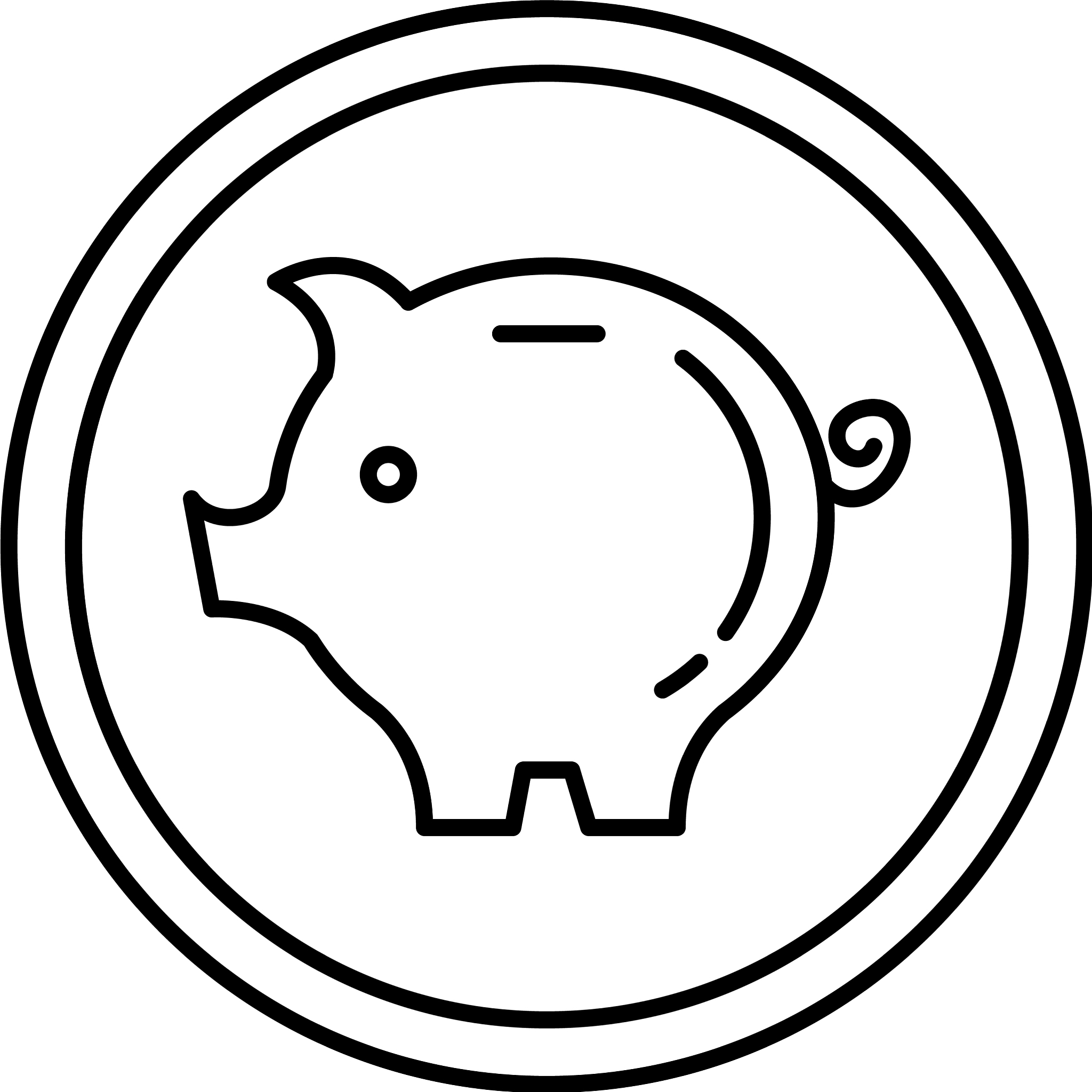 piggy savings isolated icon