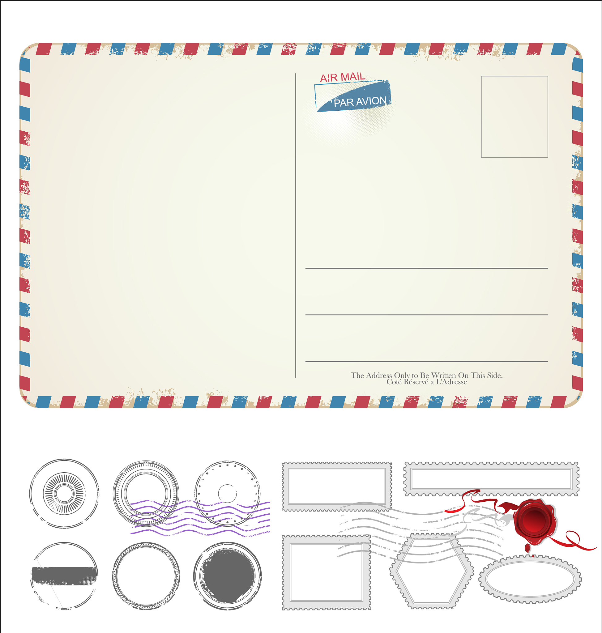 明信片四周边框模板设计与制作