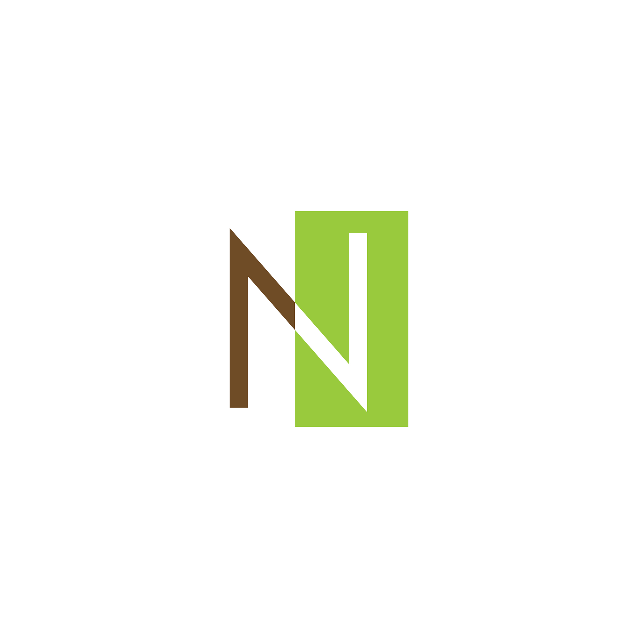 initial letter nv or vn logo design template