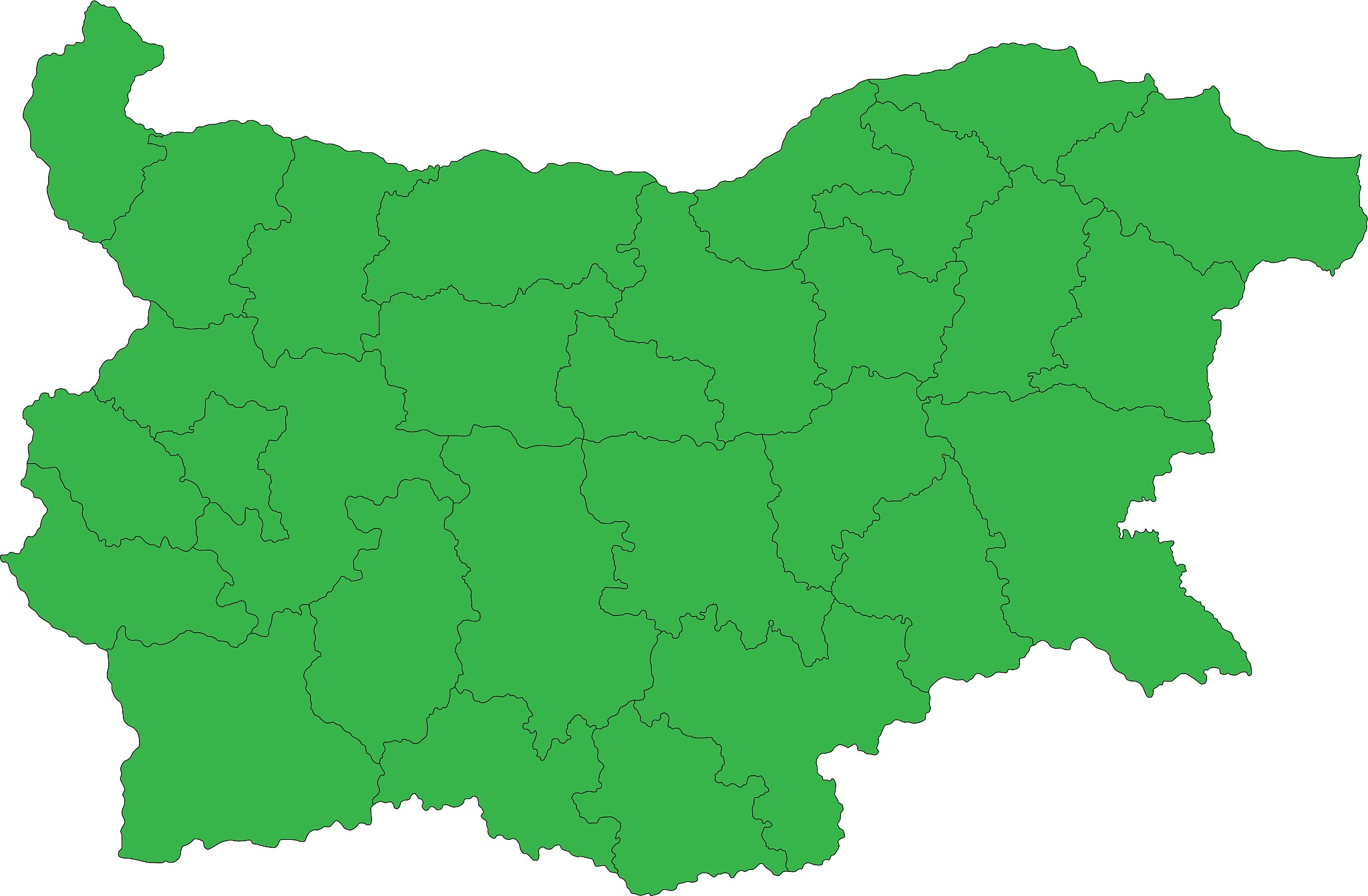 green bulgaria map