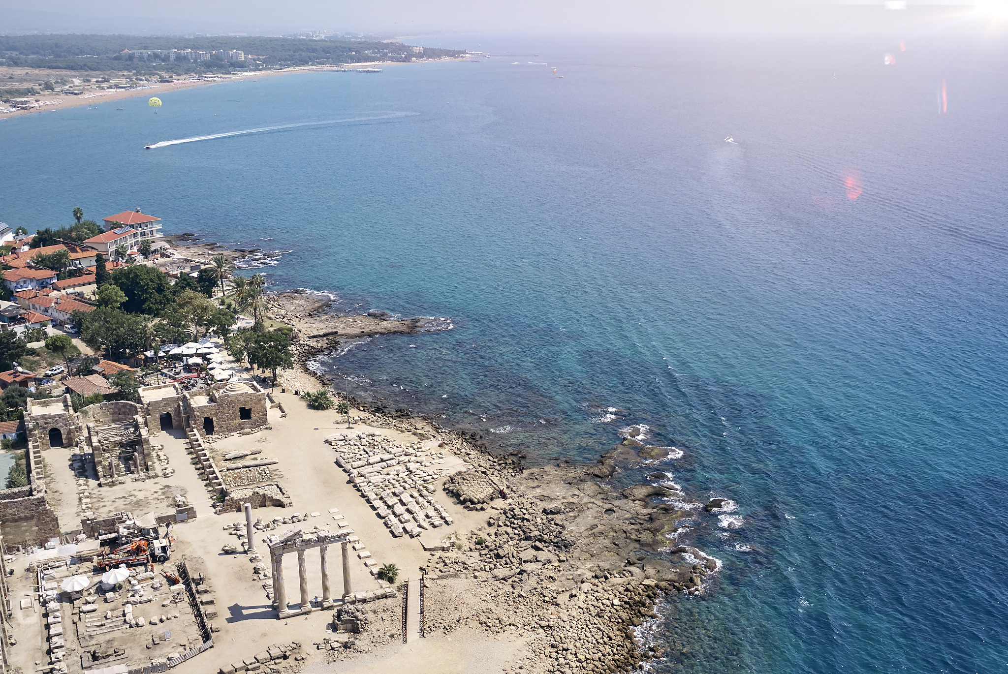 top view of the ancient amphitheater
