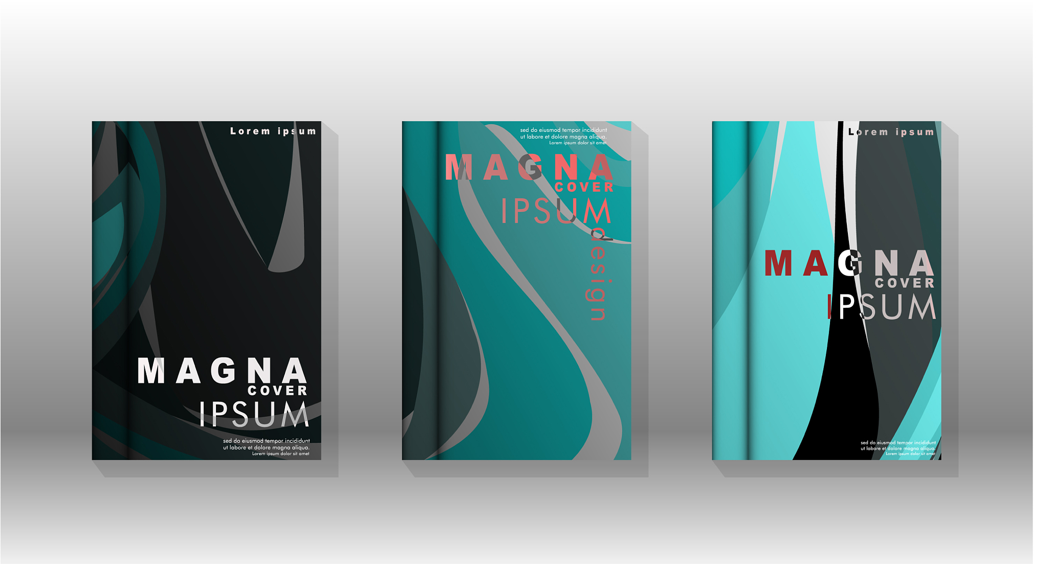 abstract cover with wave elements book design