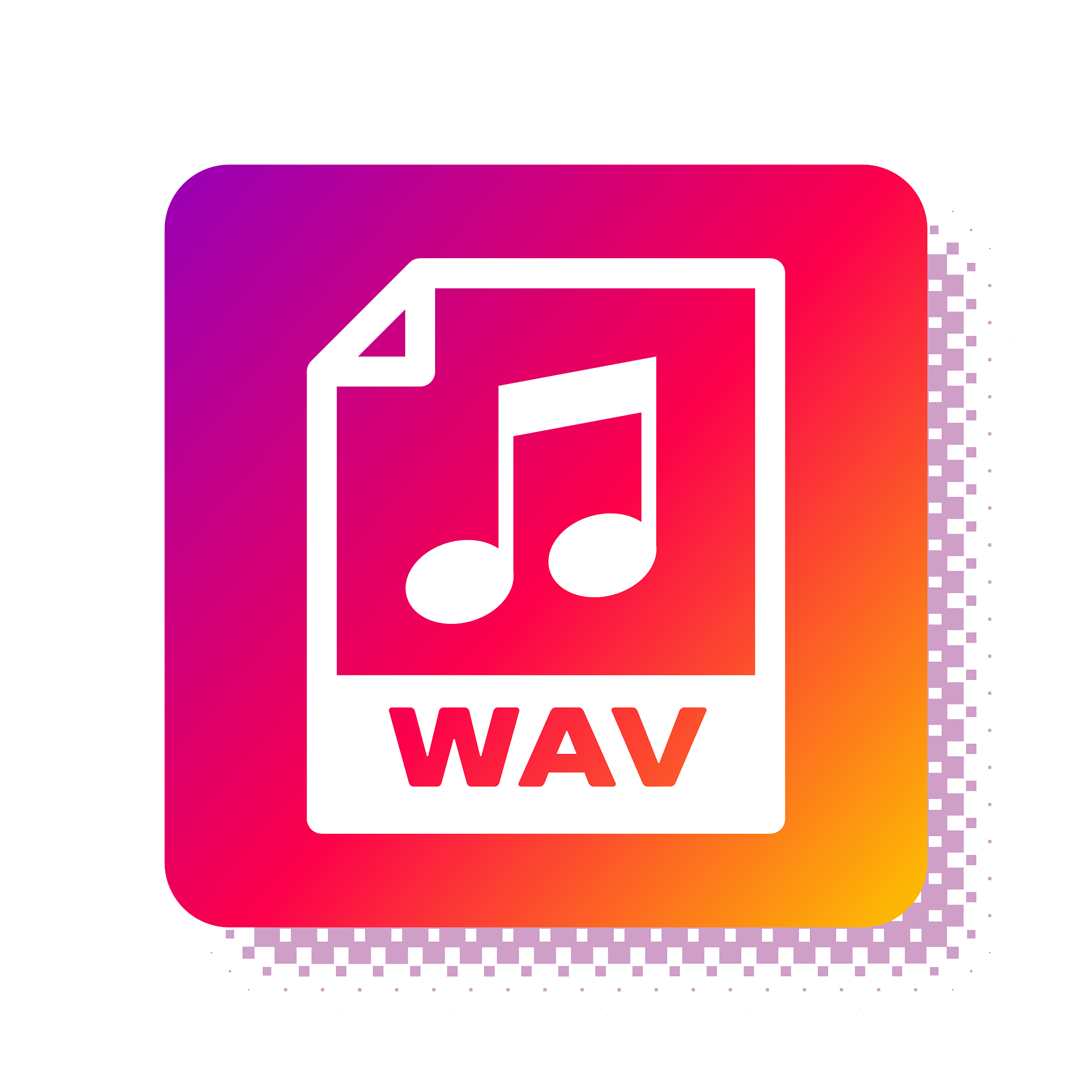 white wav file document download wav button icon