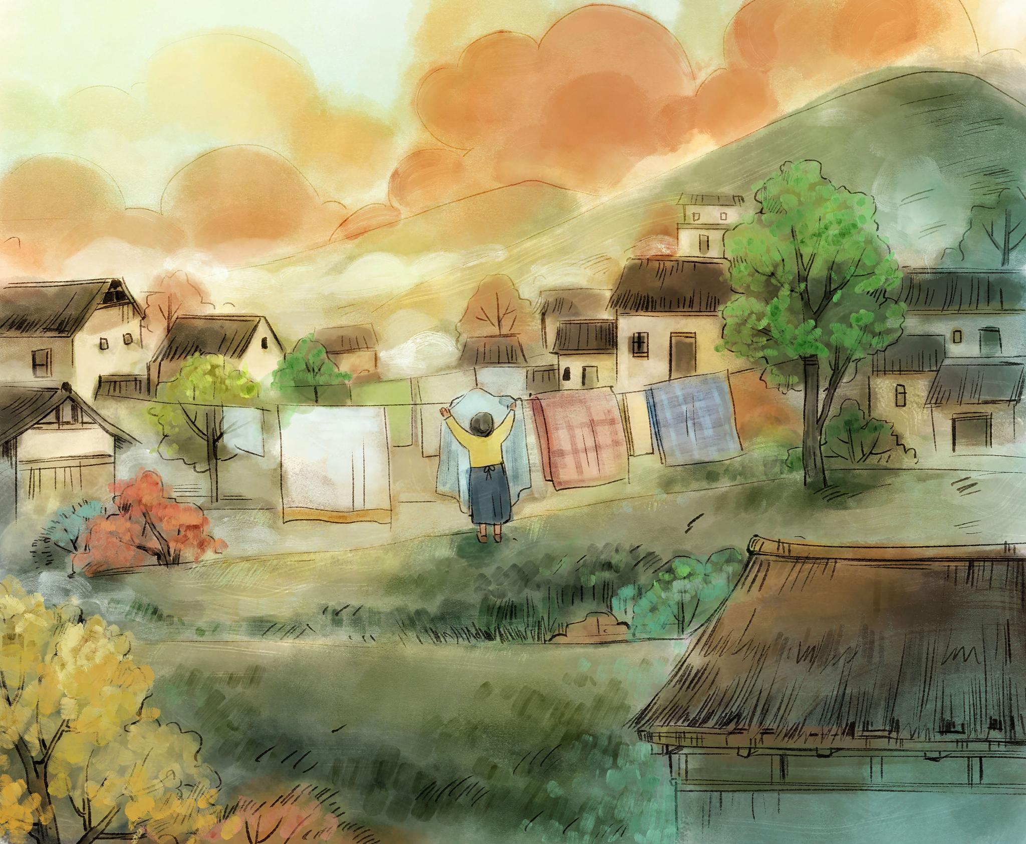 新农村油画创作目的：展现美好农村，传递热爱与尊重