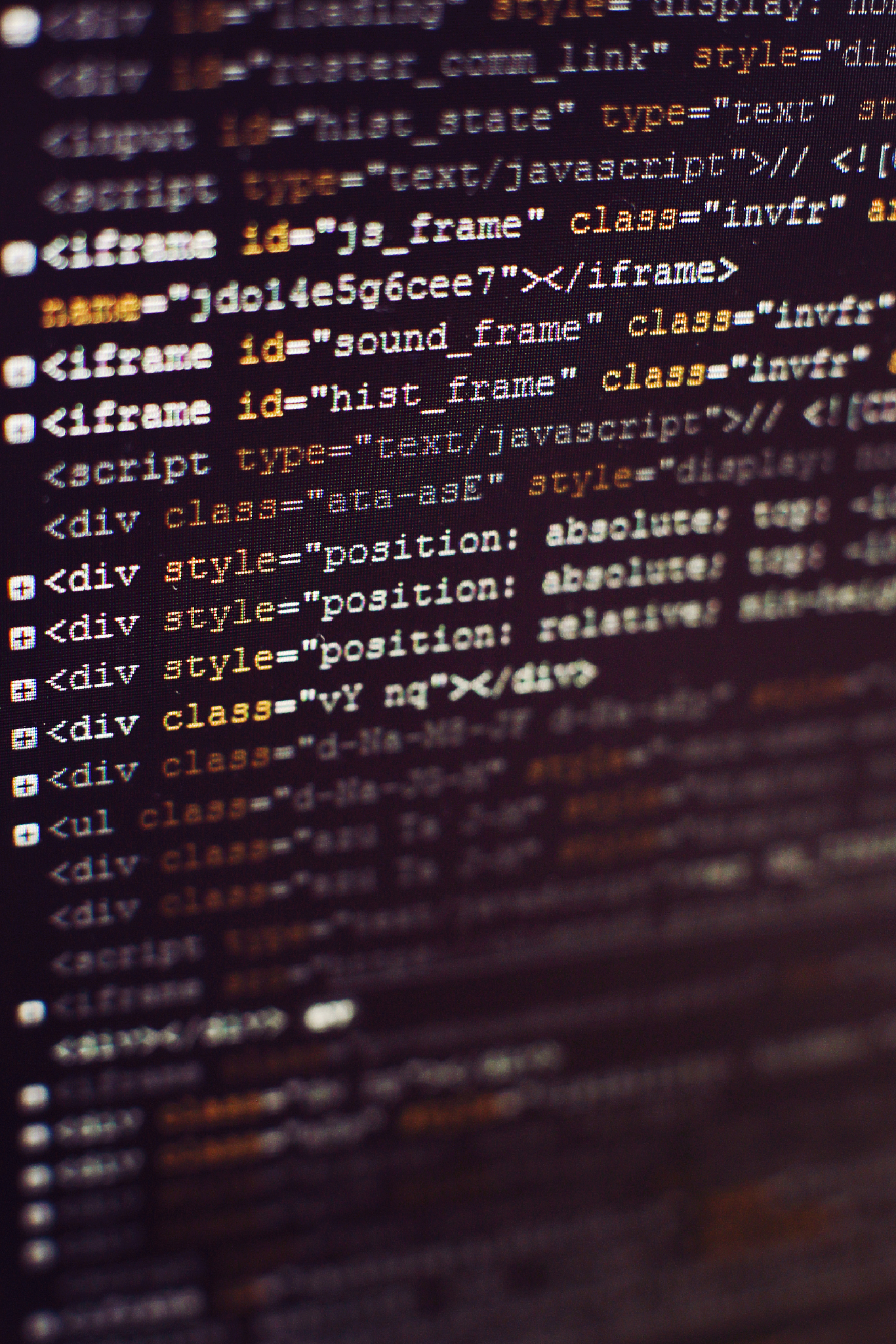 html web design code for developers and designers