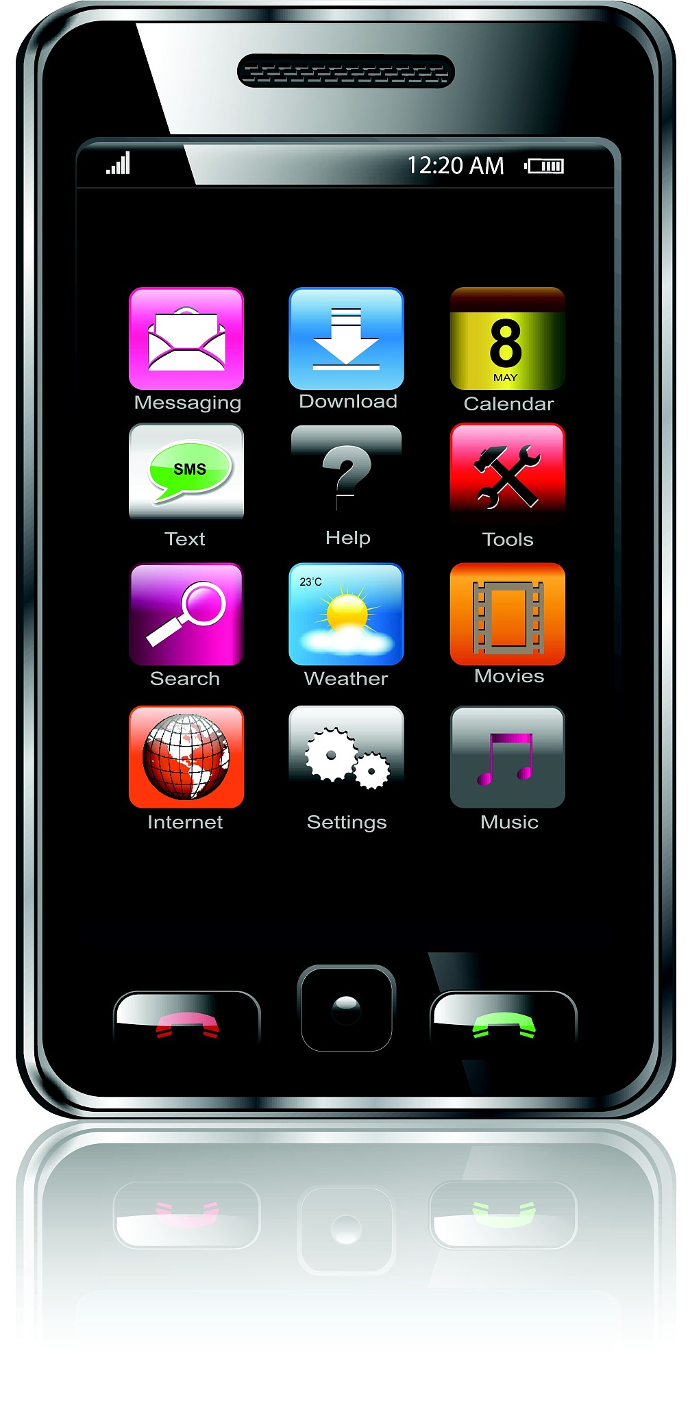 mobile phone, vector.