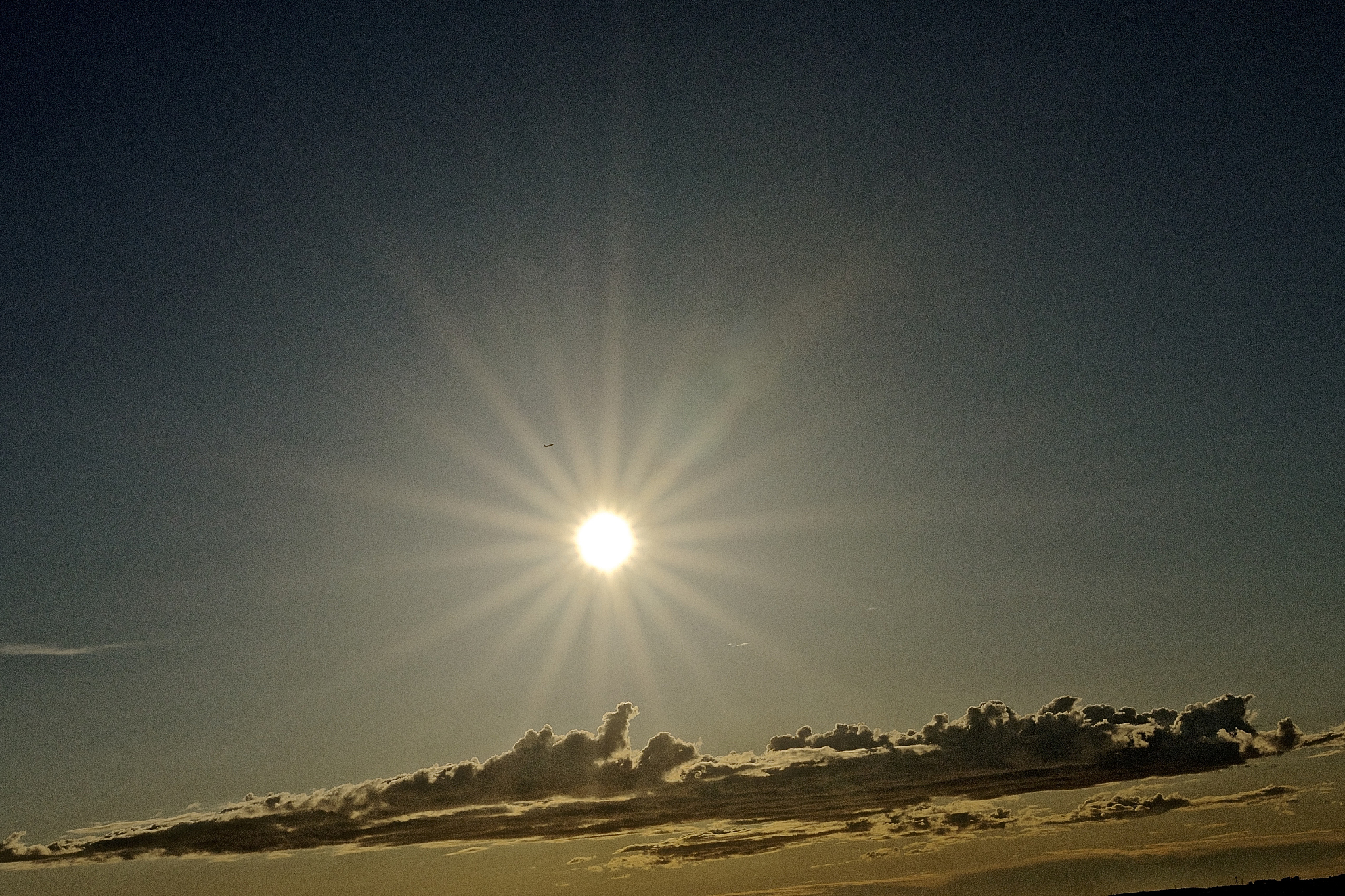 brilliant glow from sun like star