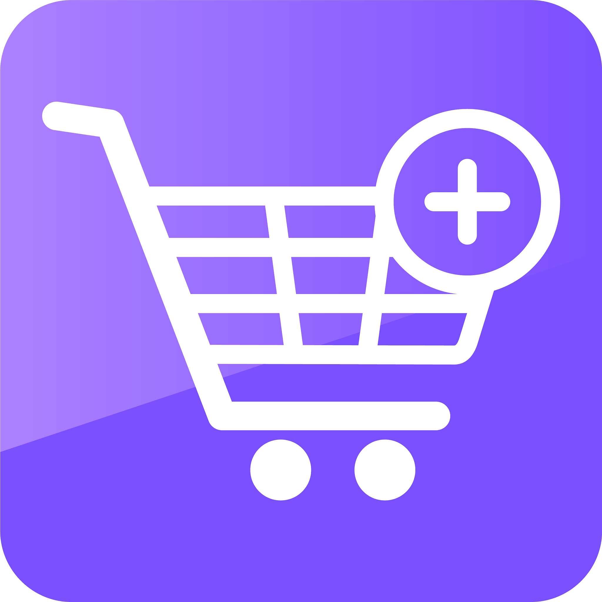 shopping cart icon with plus sign
