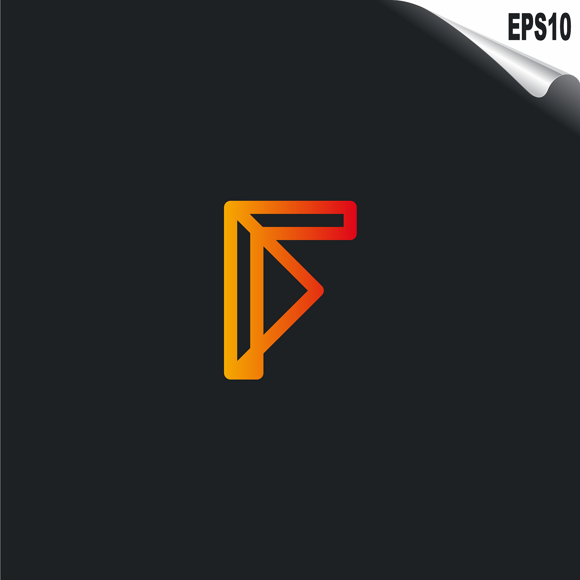 initial f logo monogram design template simple