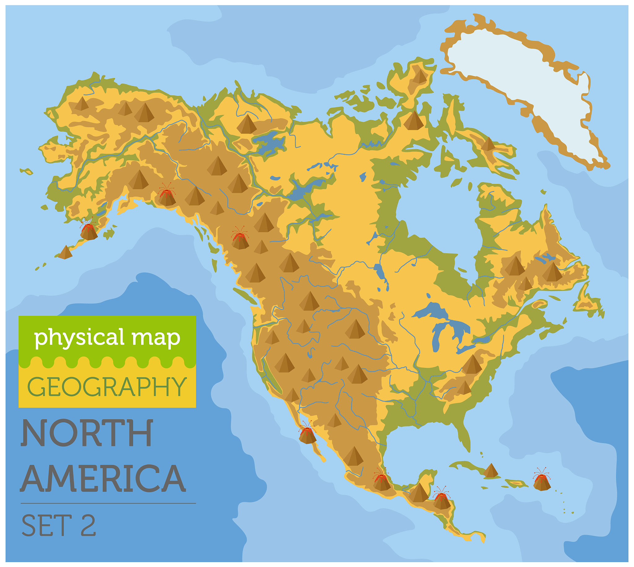north america physical map elements build your