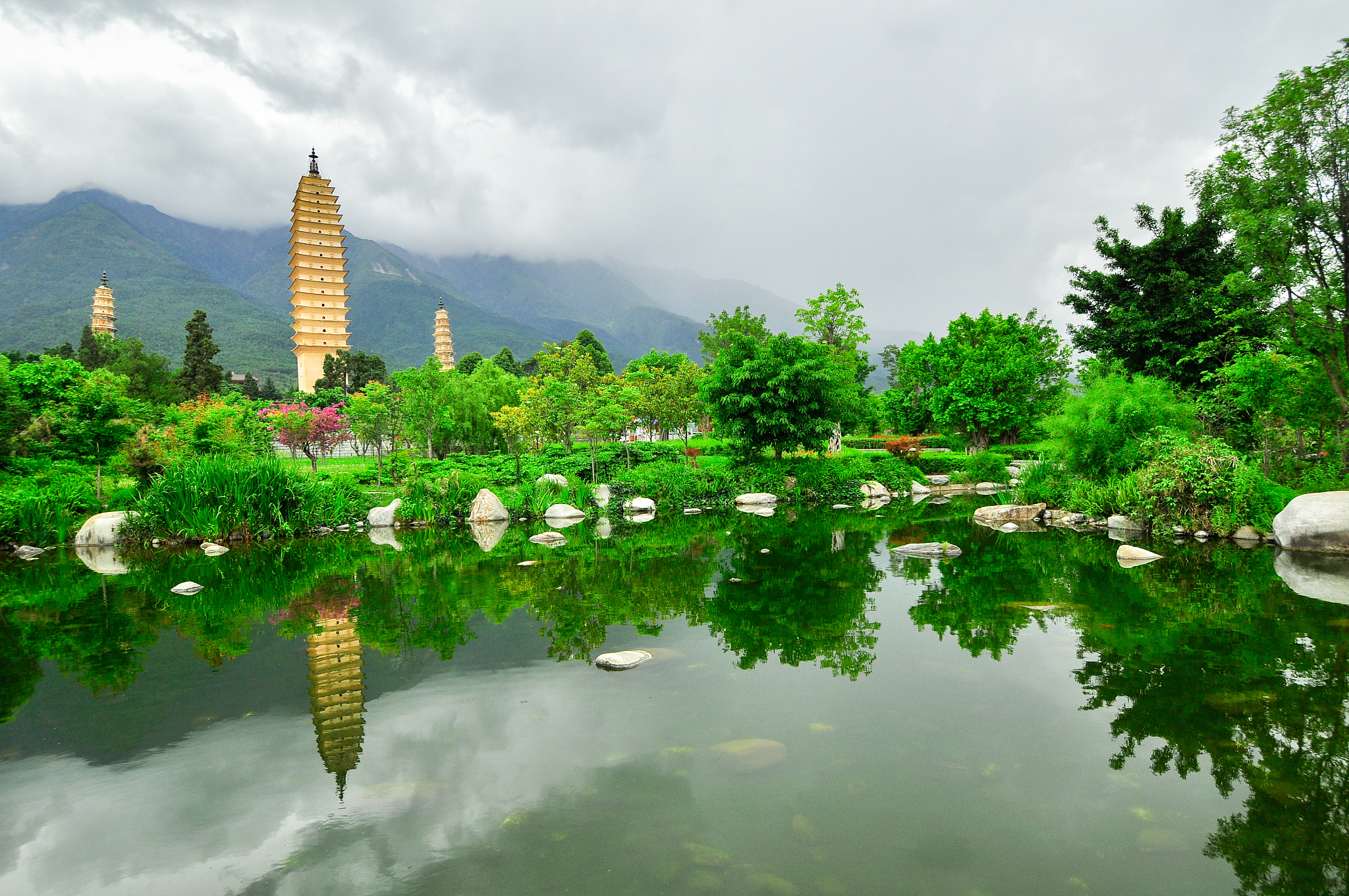 rebuild song dynasty town in dali, yunnan province, china.
