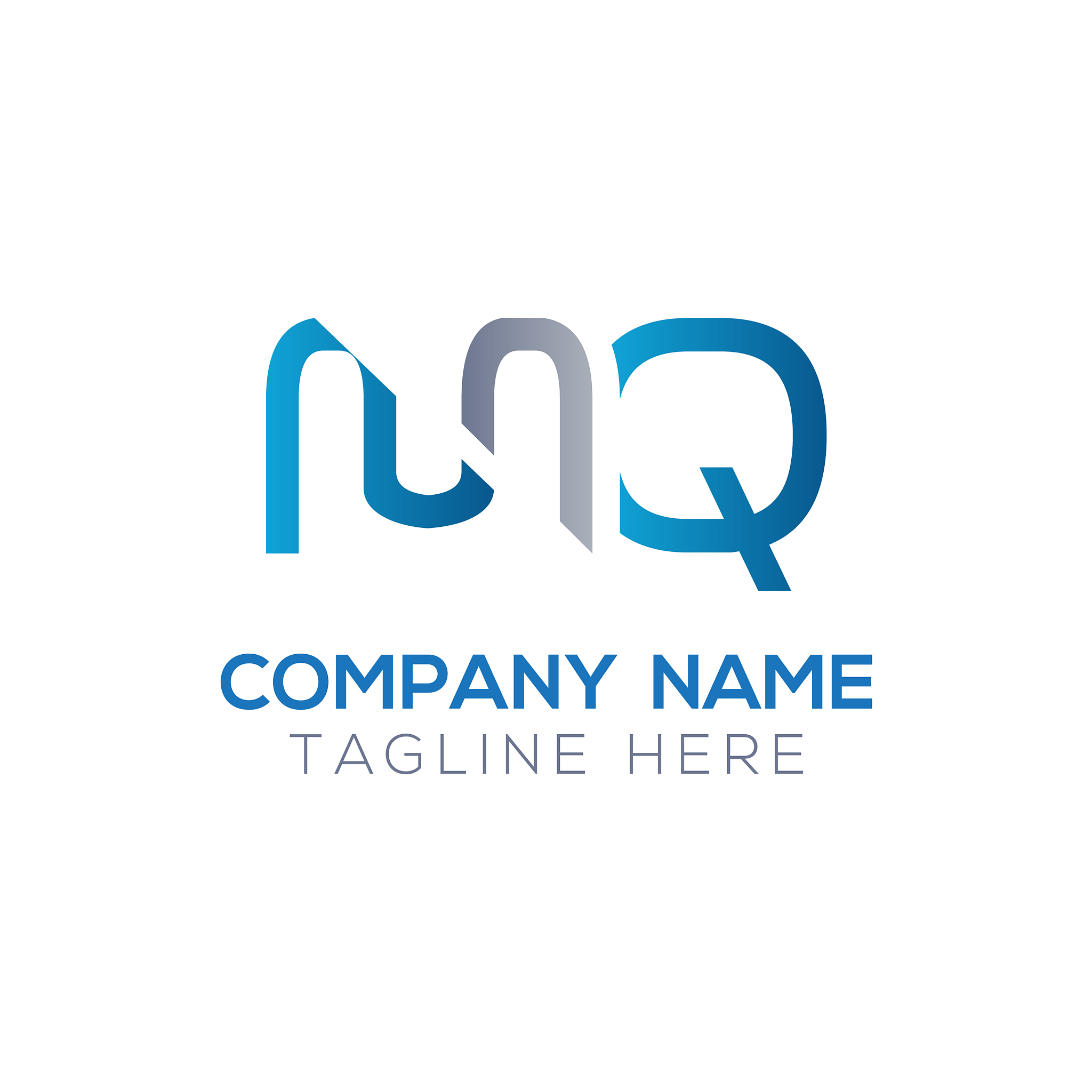 initial mq letter logo design template abstract