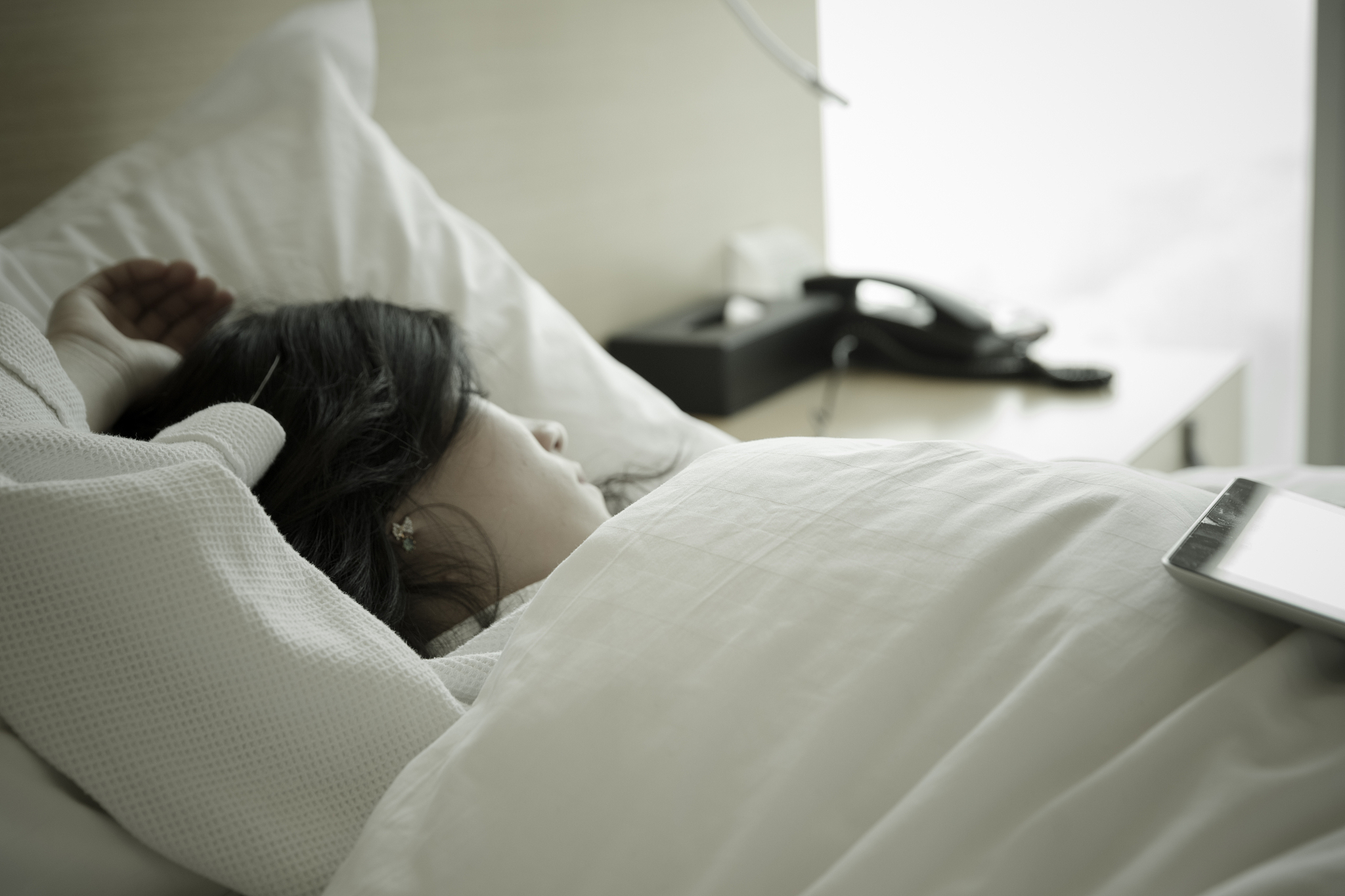 young woman sleeping