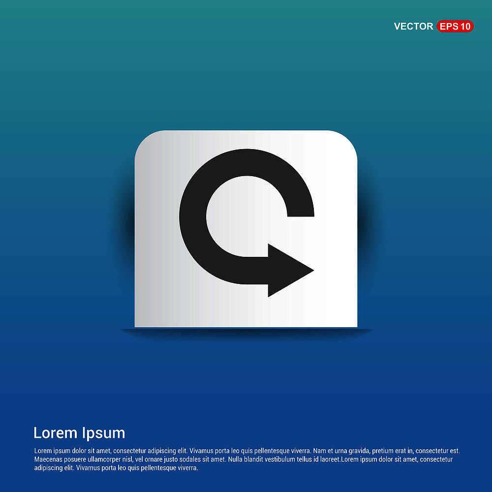 reload icon - blue sticker button