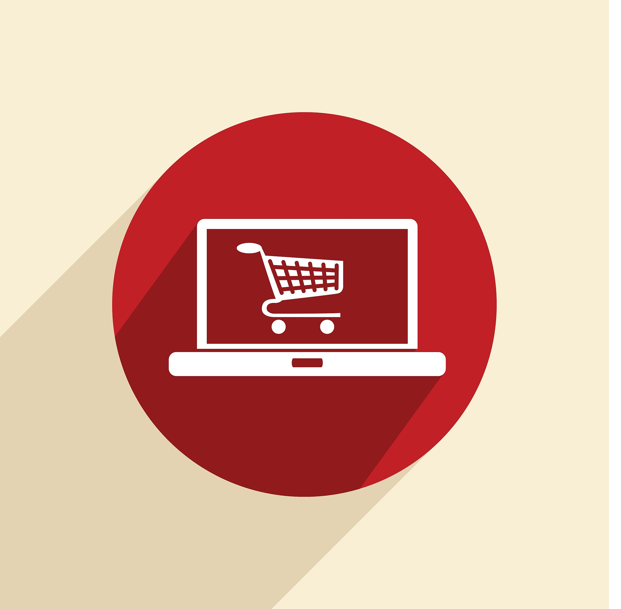 laptop with shopping cart