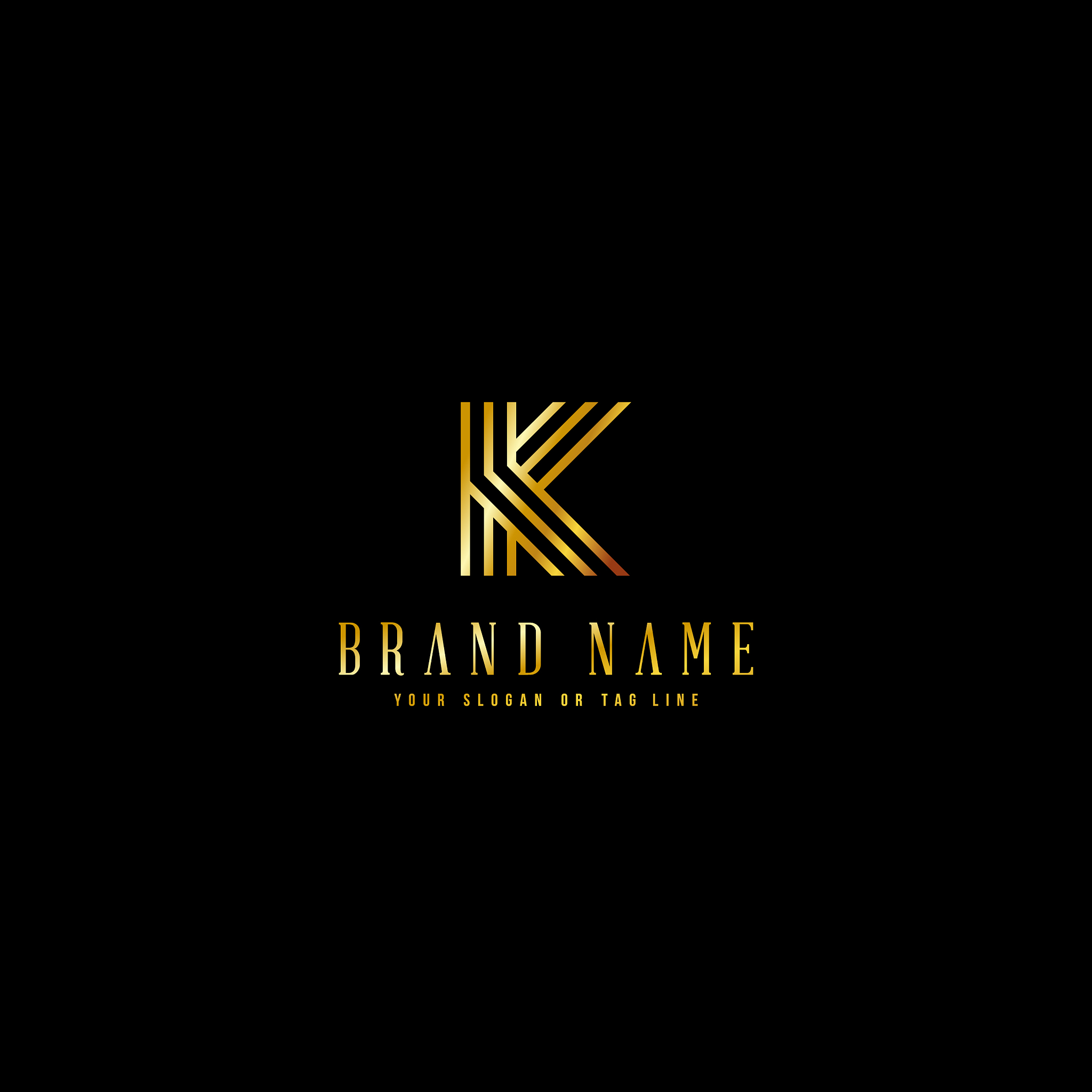 premium luxury logo letter k