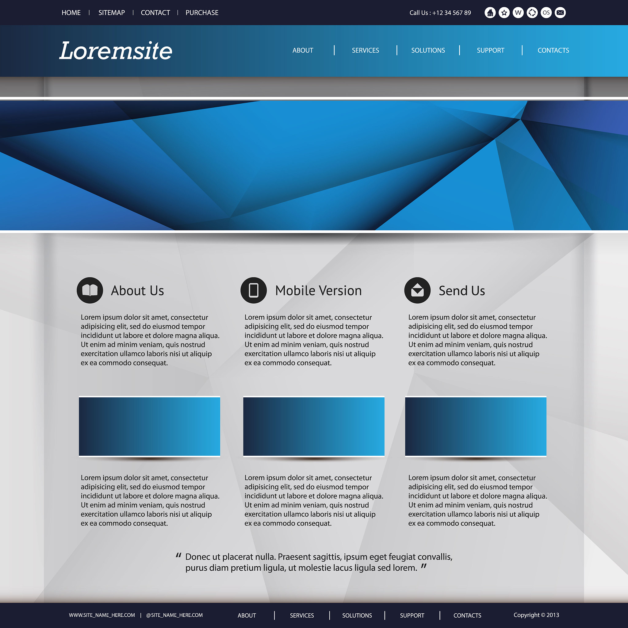 one page website template