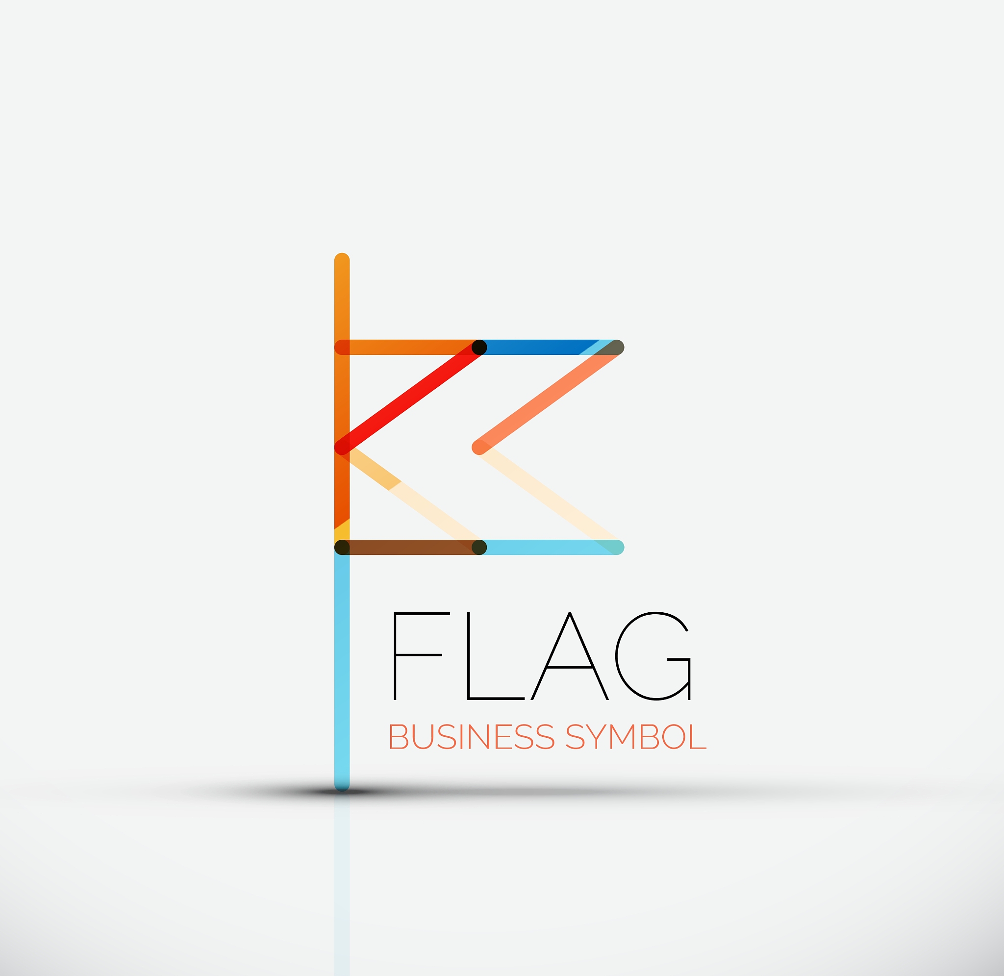 logo flag abstract linear geometric business icon