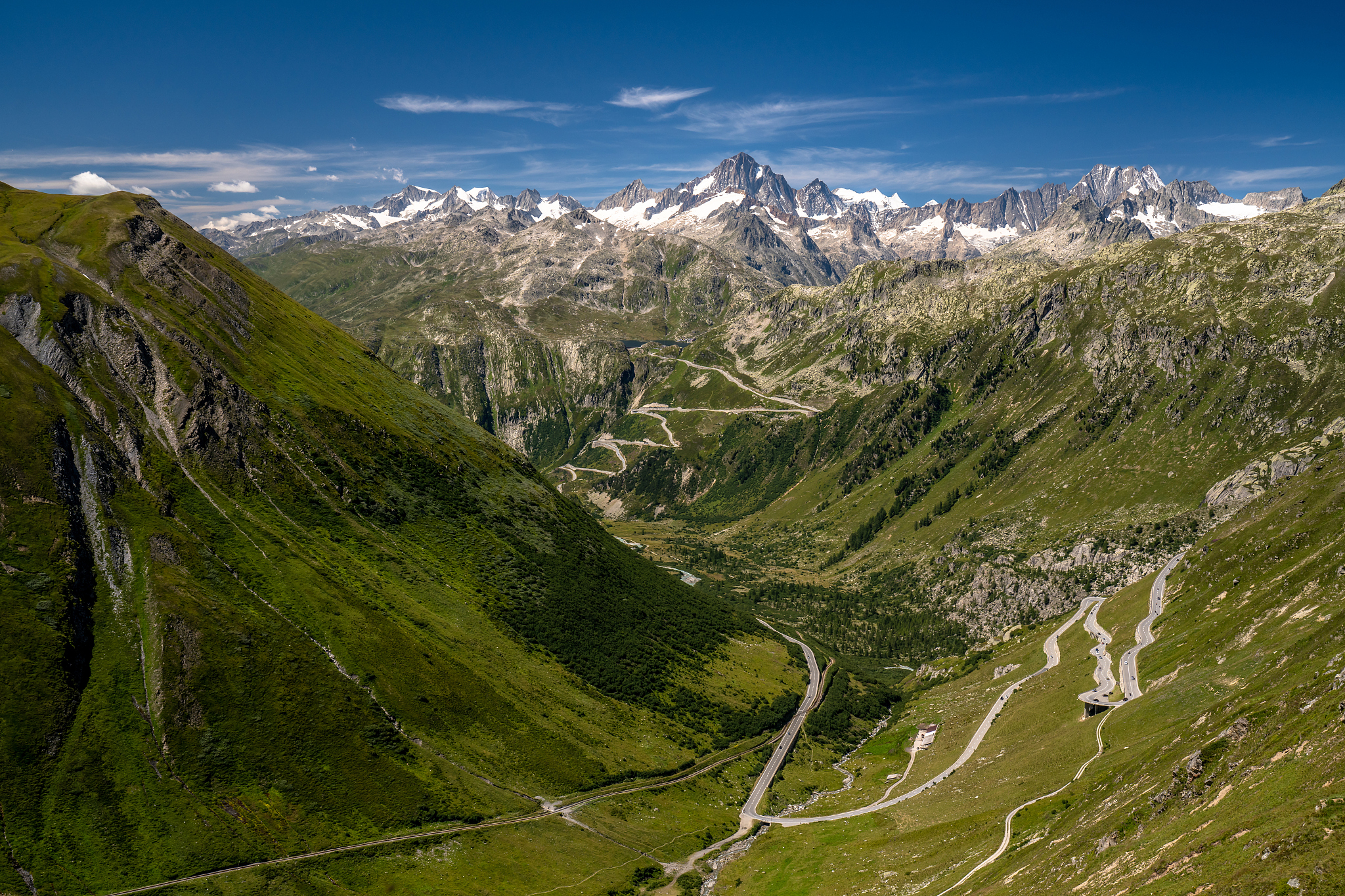 maloja pass road, switzerland, europe