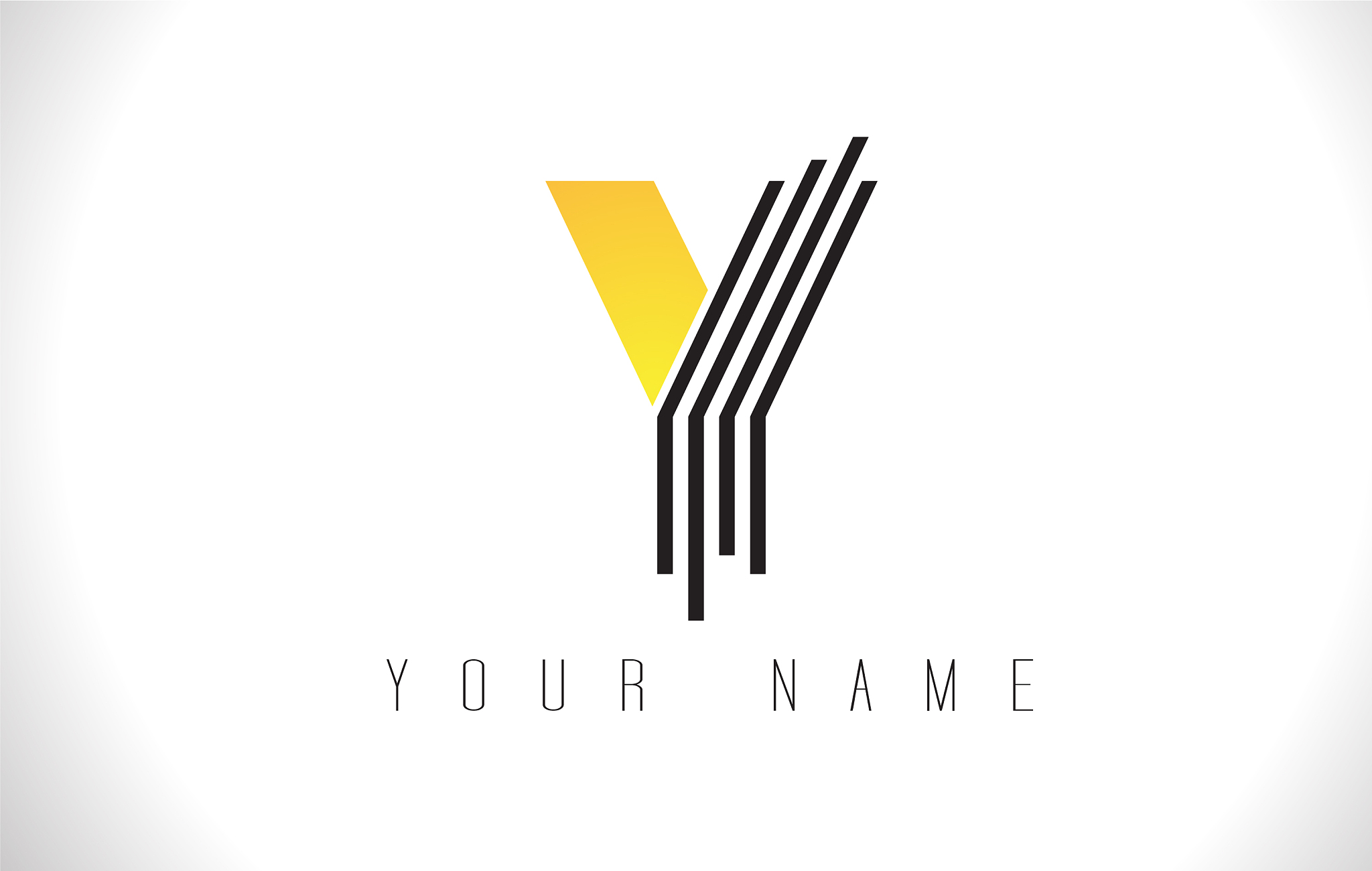 y black lines letter logo creative line letters