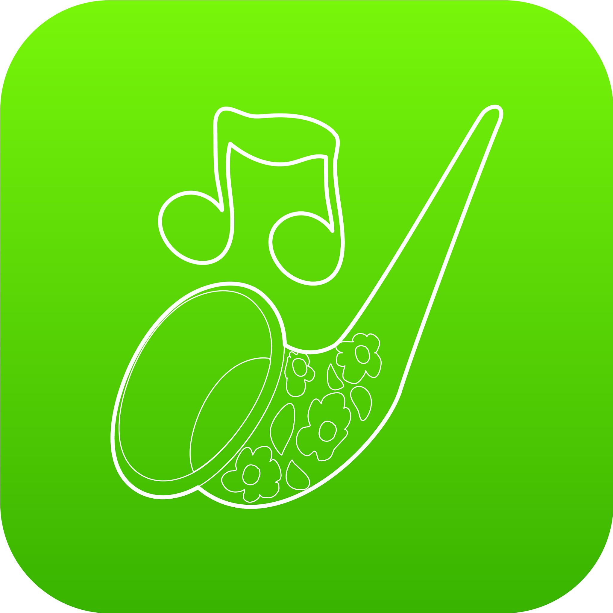 saxophone icon green