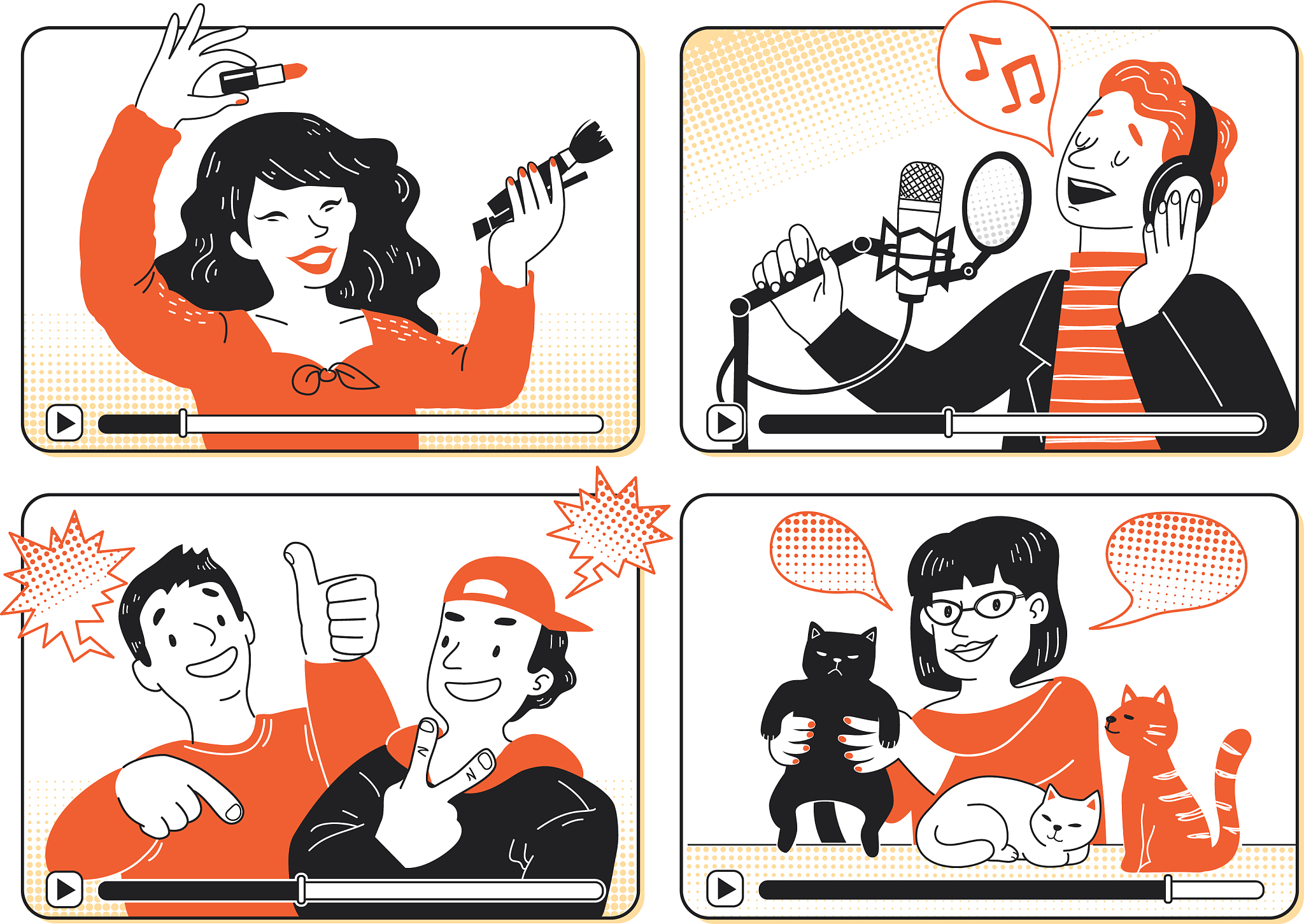 video bloggers with different niches