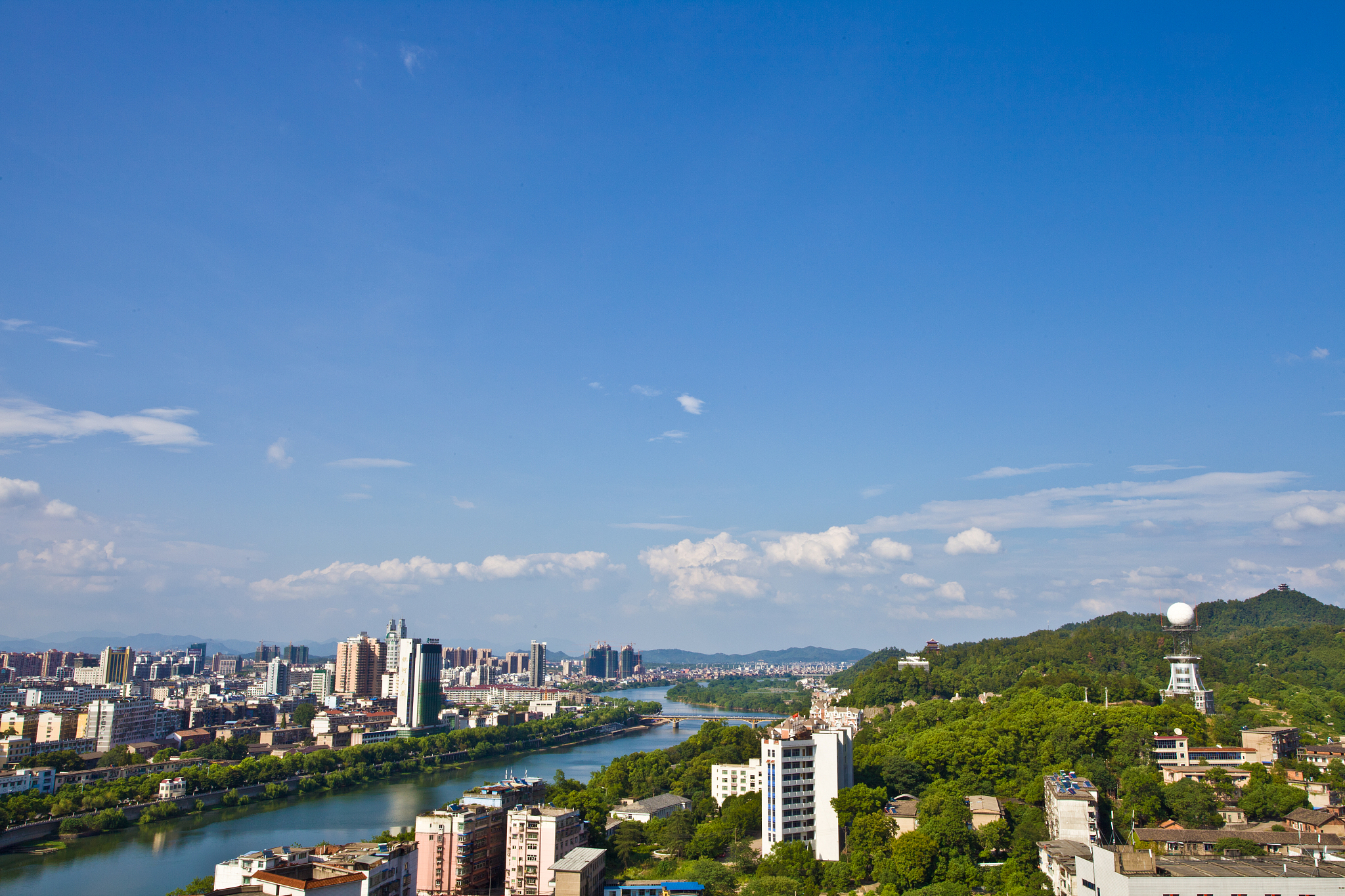 江西上饶市城市风光