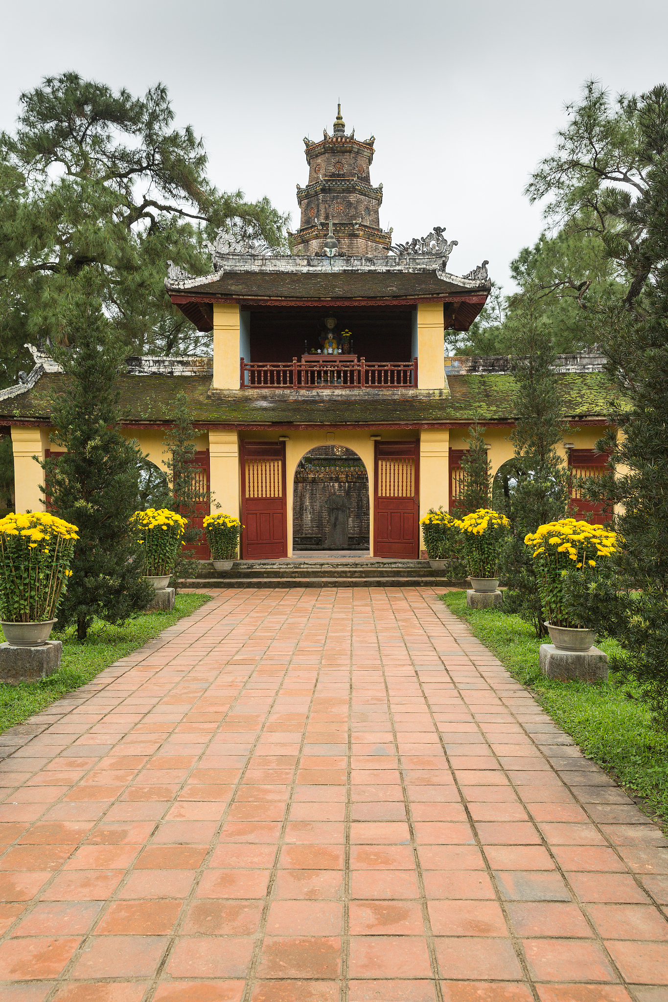 the pagoda of the celestial lady in hue vietnam - chua thien mu