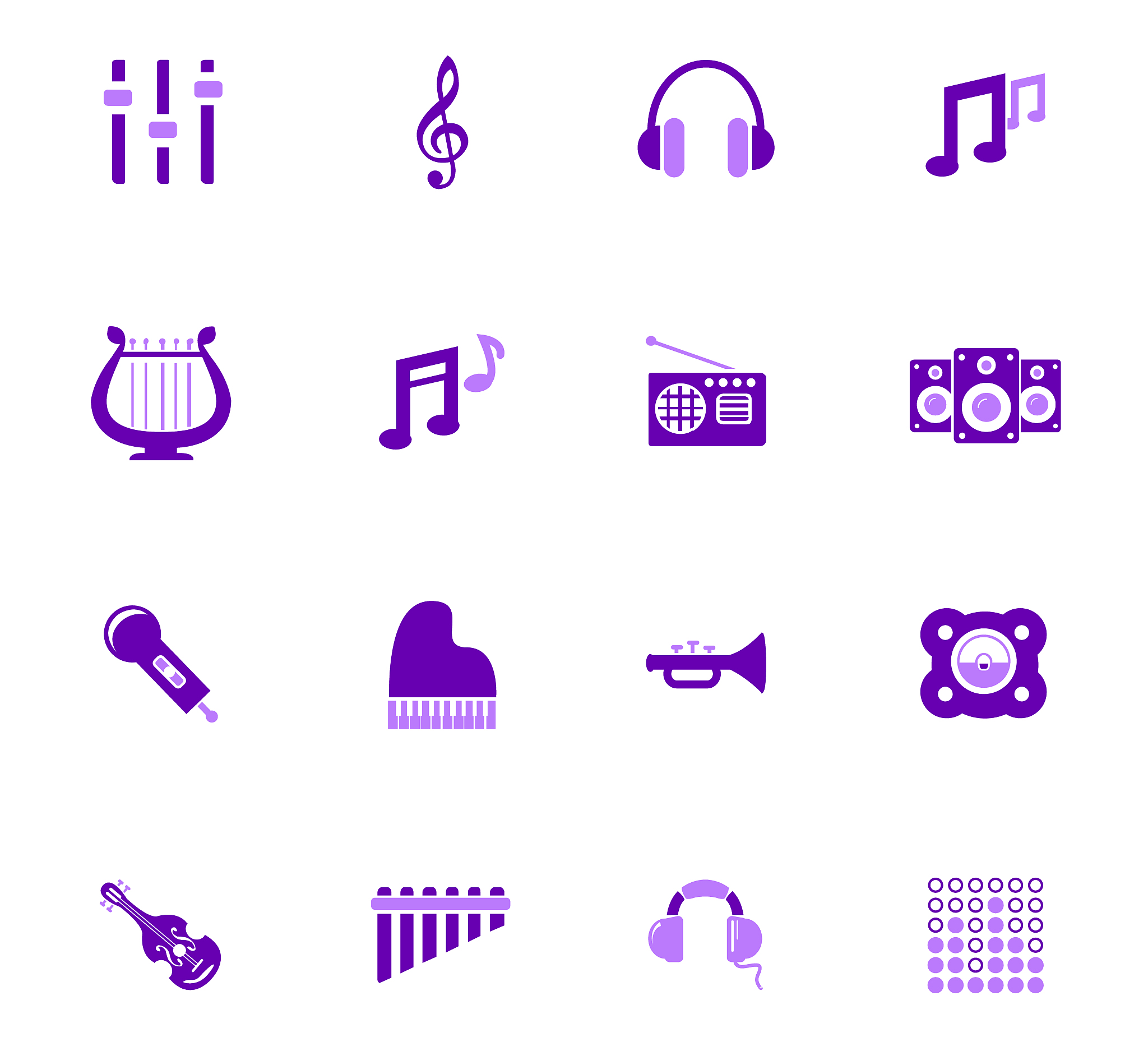 music icons set