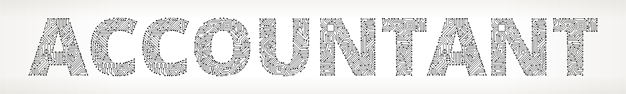 accountant circuit board vector buttons.