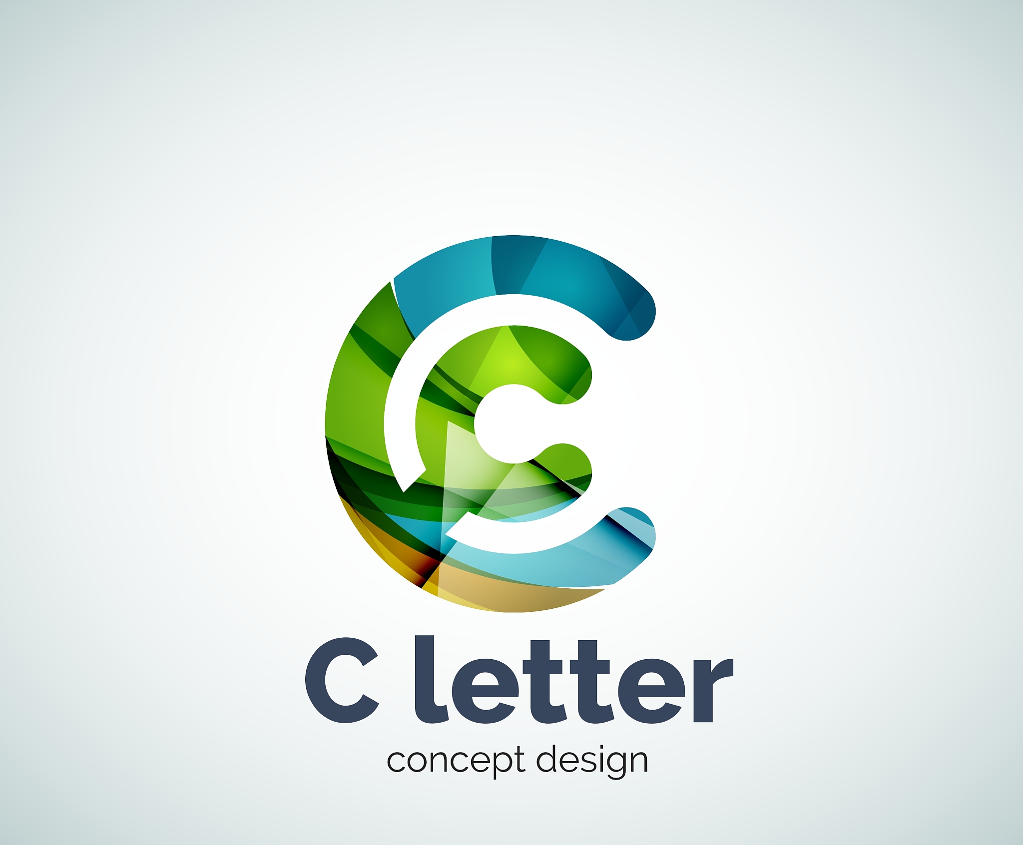 c letter concept logo template