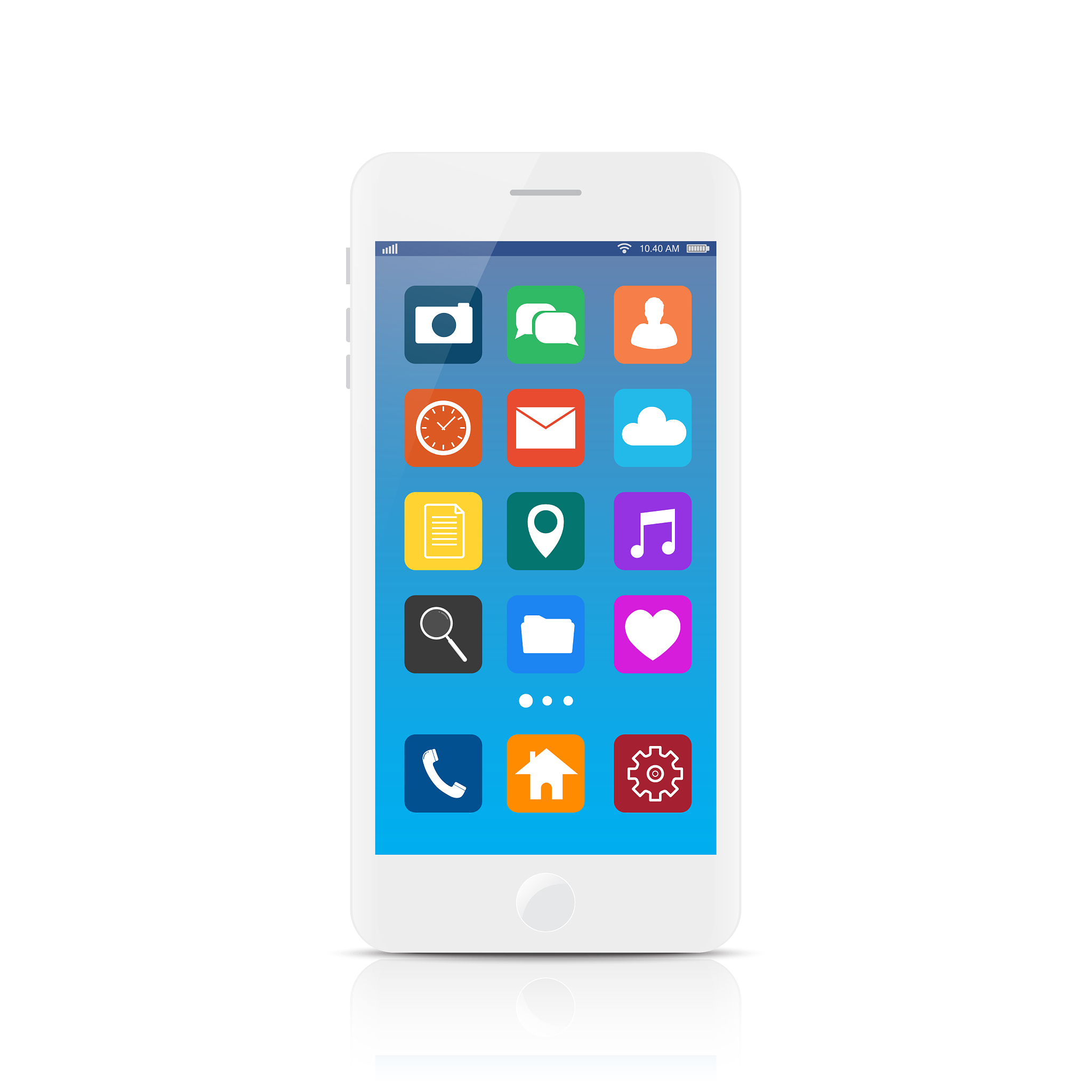 new realistic mobile smart phone modern style