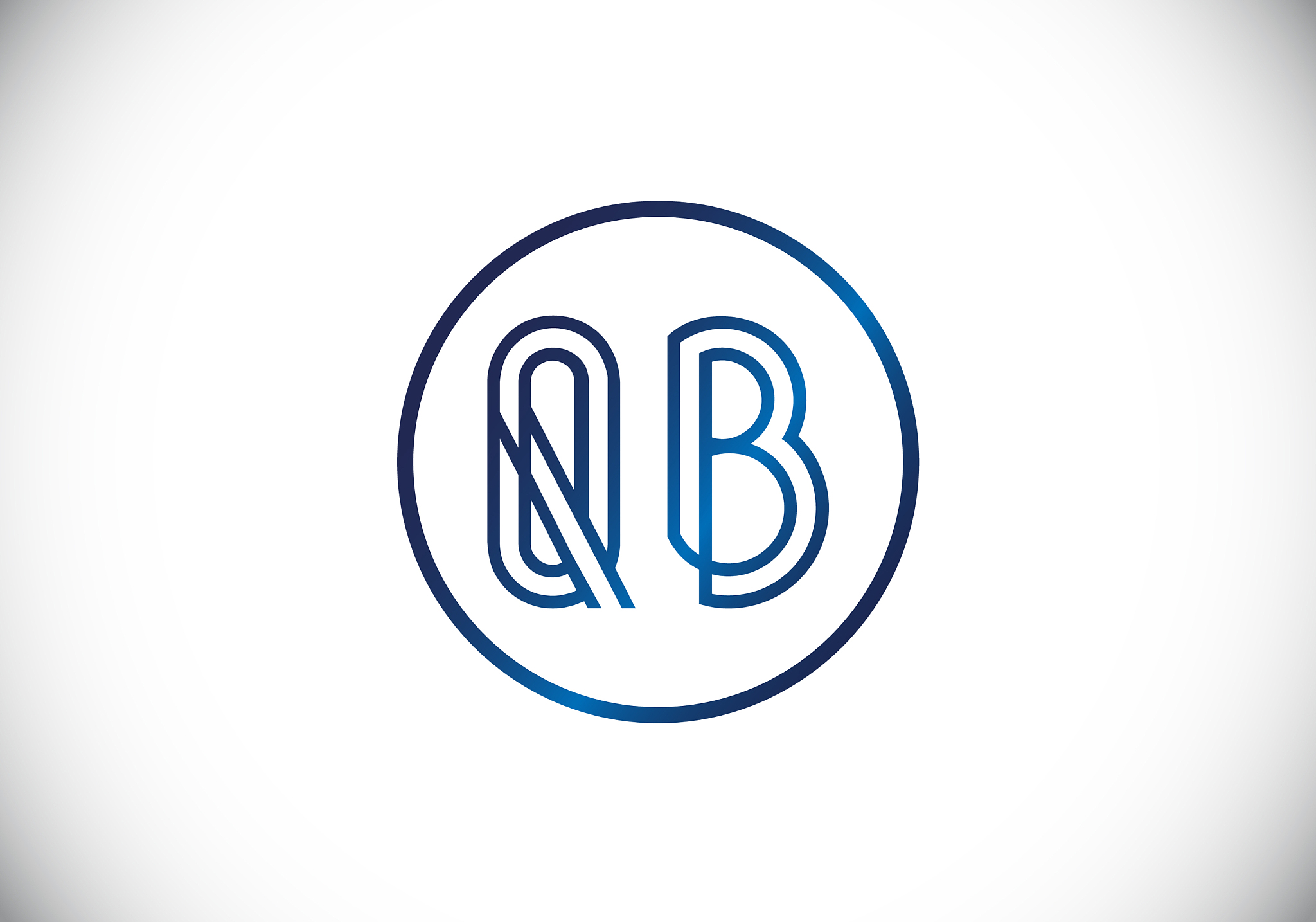 initial monogram letter q b logo design template