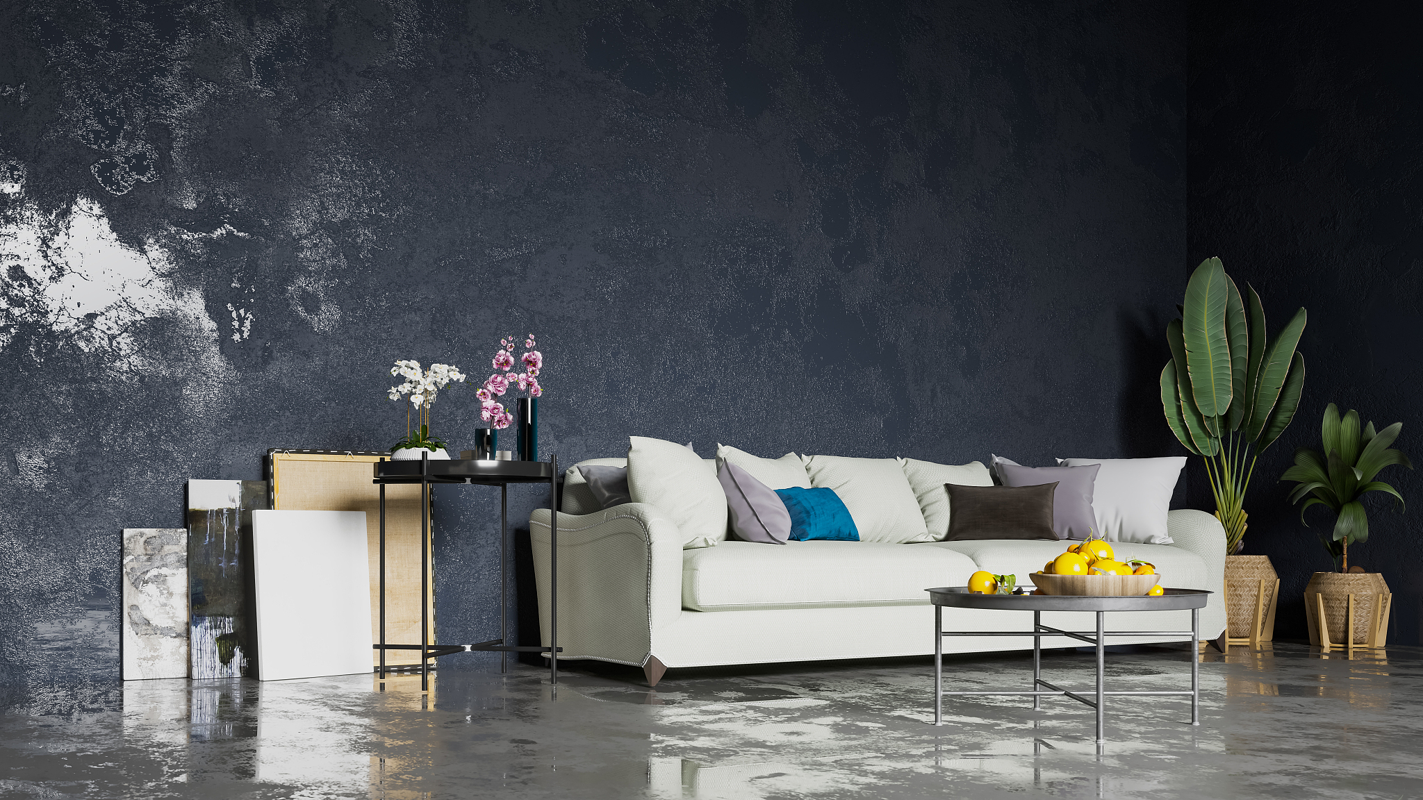 modern interior design. decorative background of a house, apartm