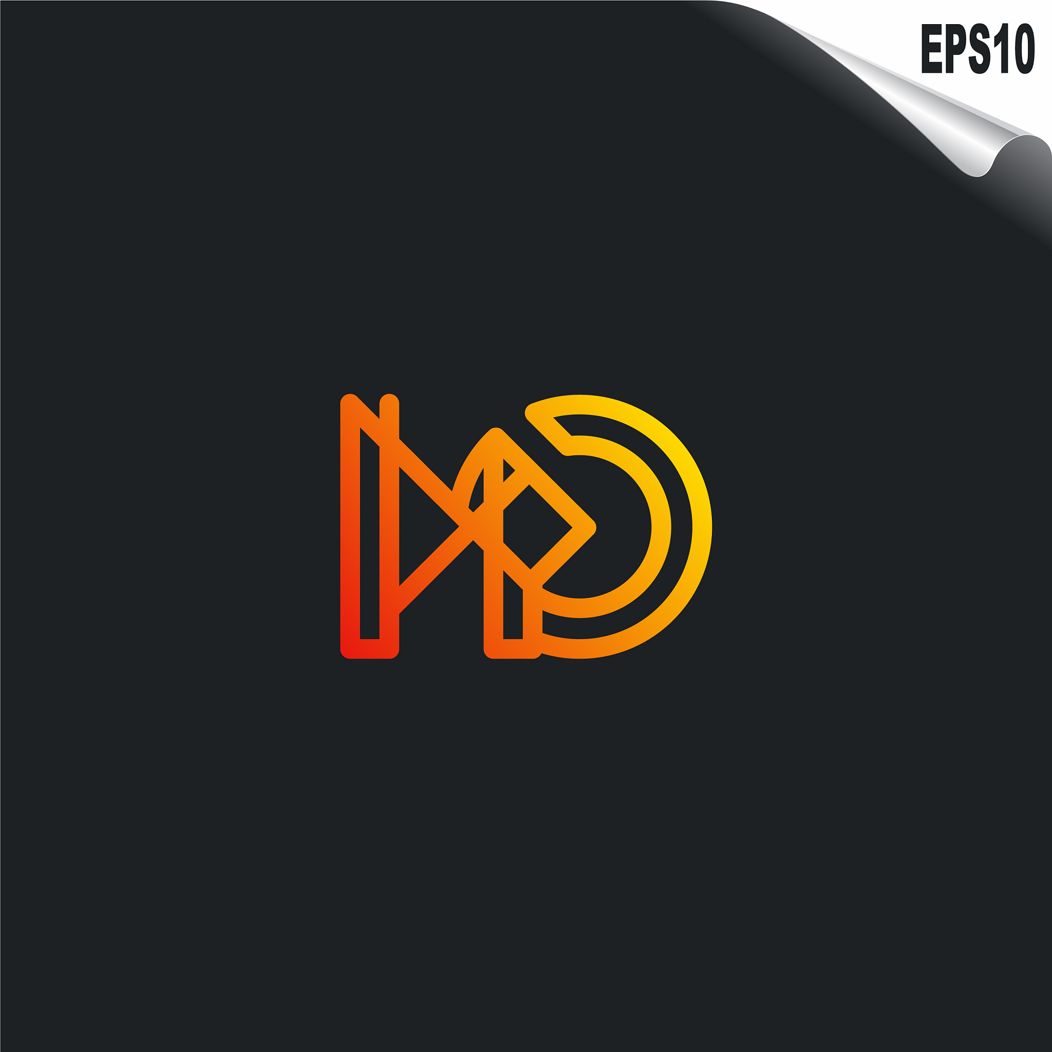 initial ho logo monogram design template simple