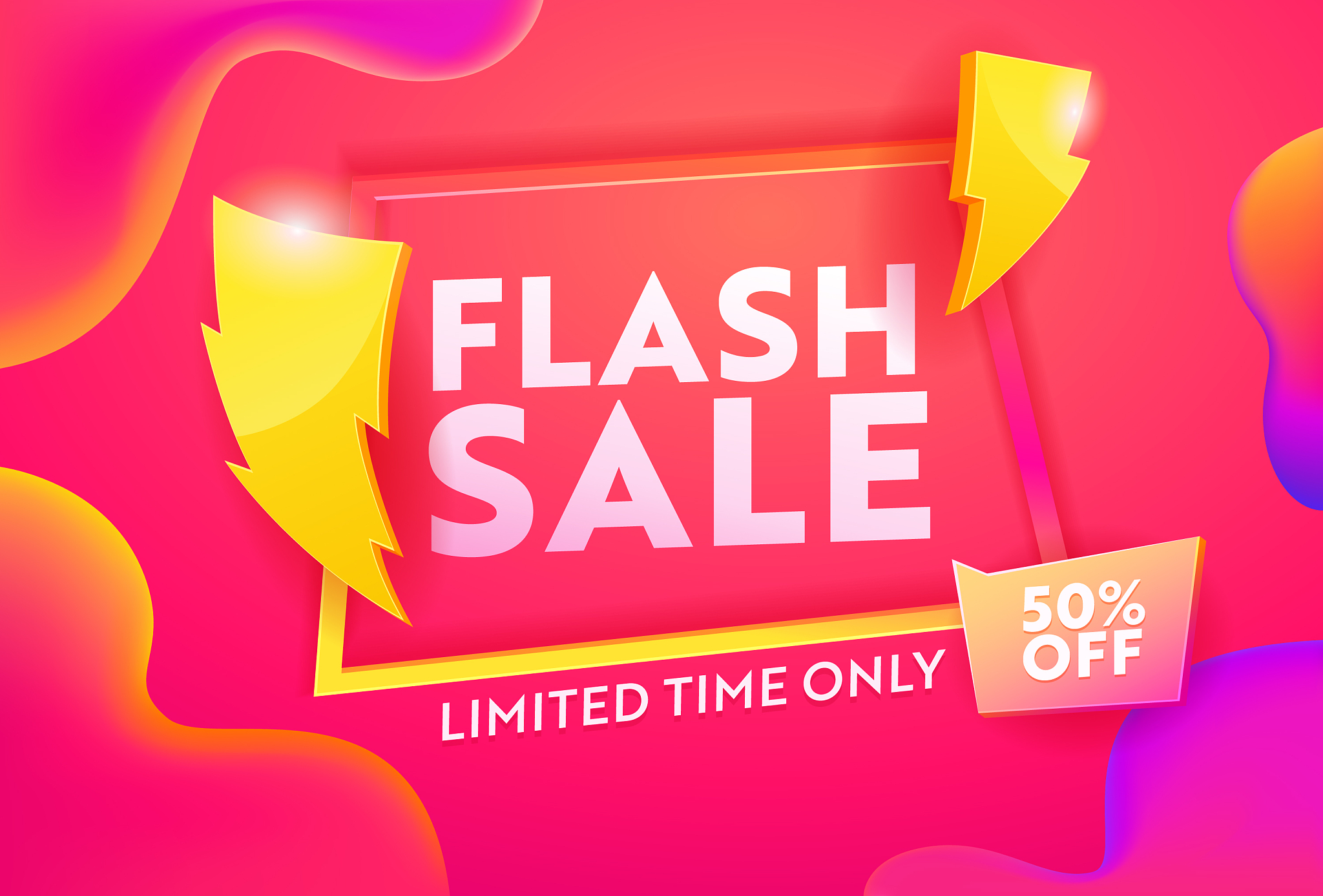 flash sale discount poster online banner design