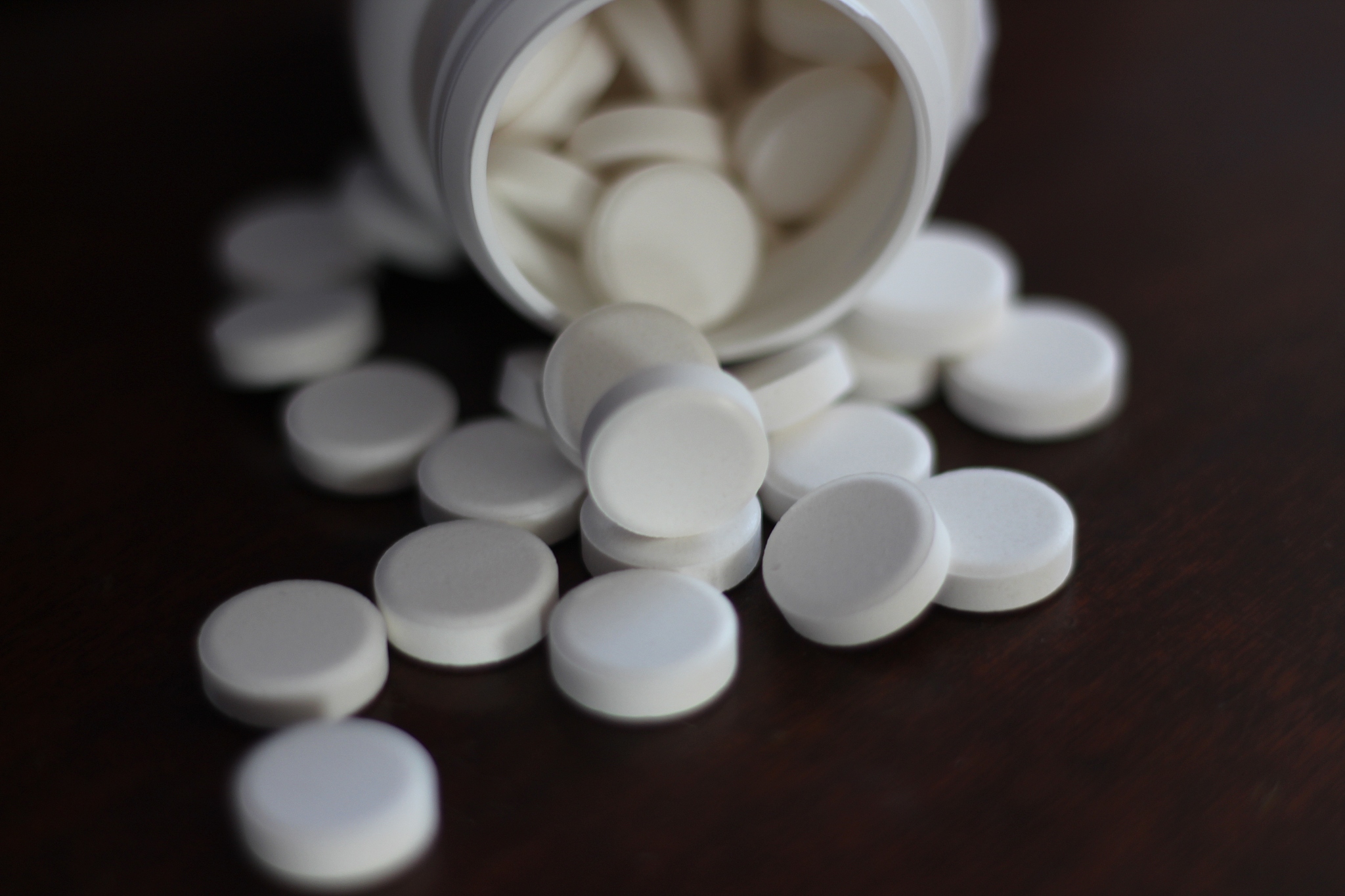spilled tablets from bottle