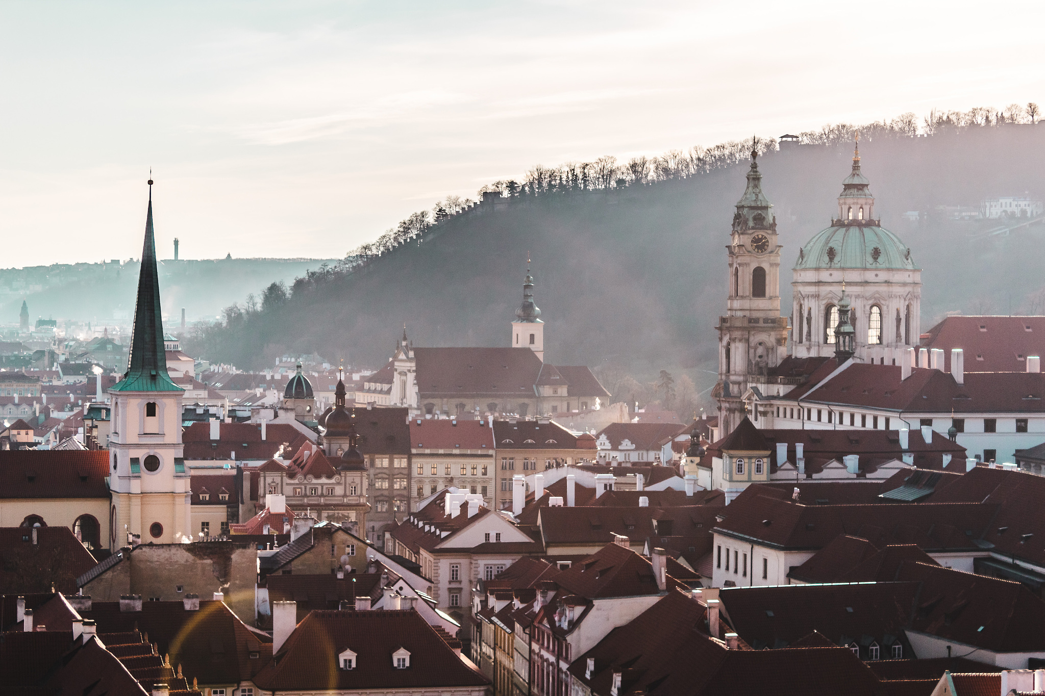 panoramic view of prague, czech republic