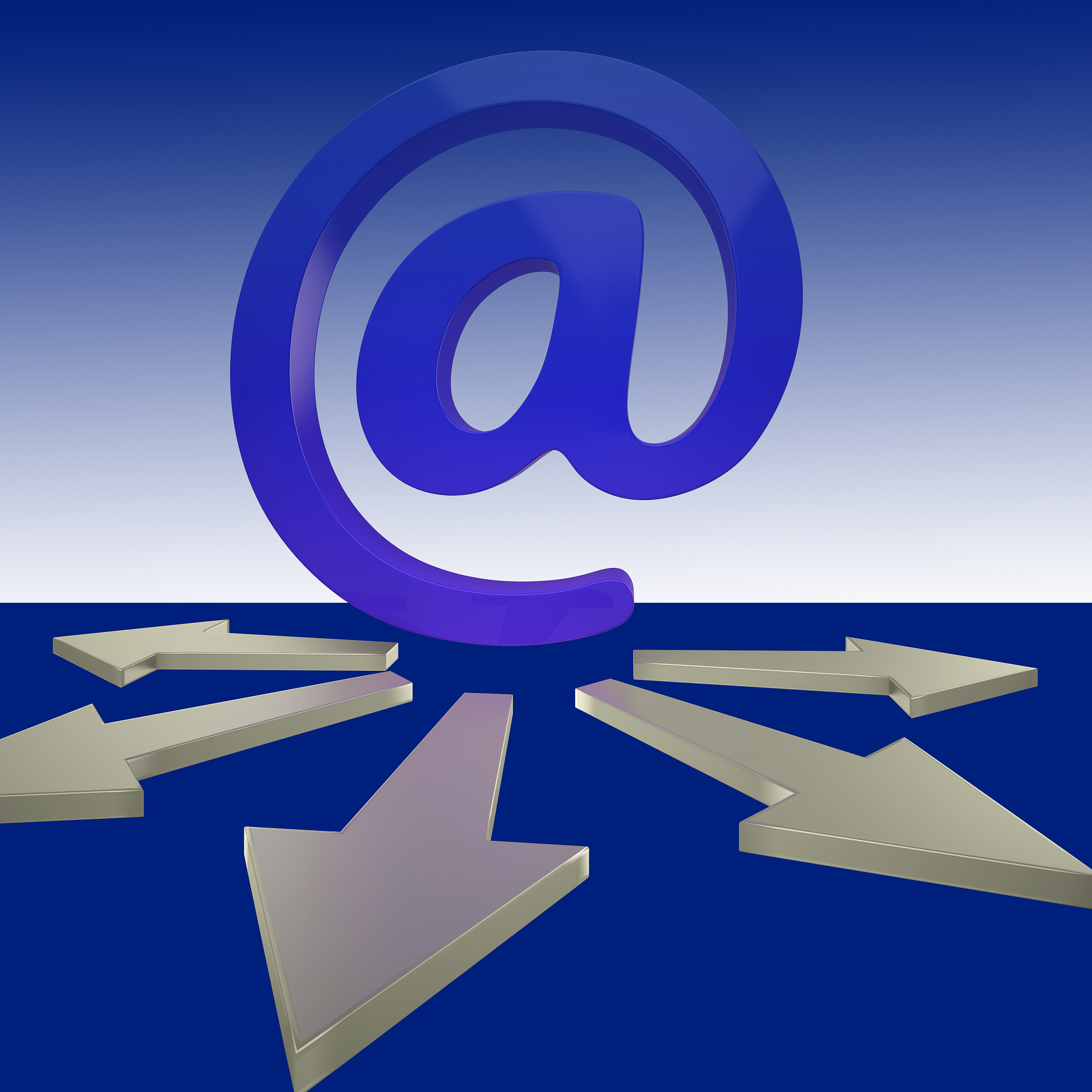 email arrows shows mailout sent to clients
