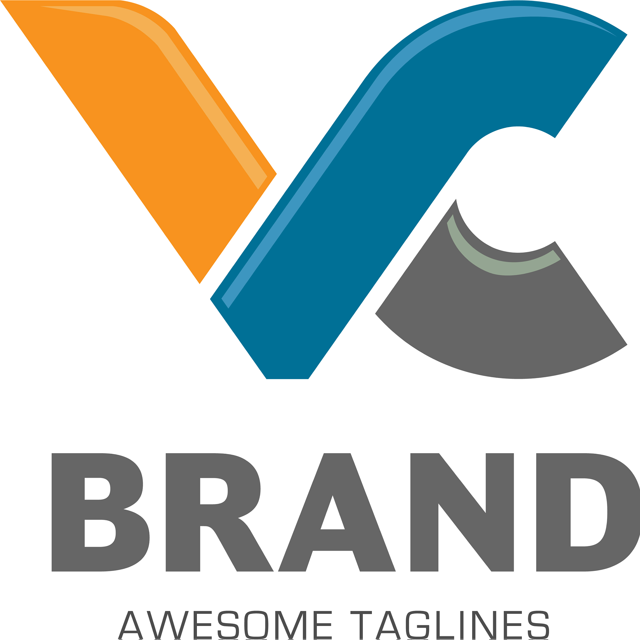 letter vc logo design template