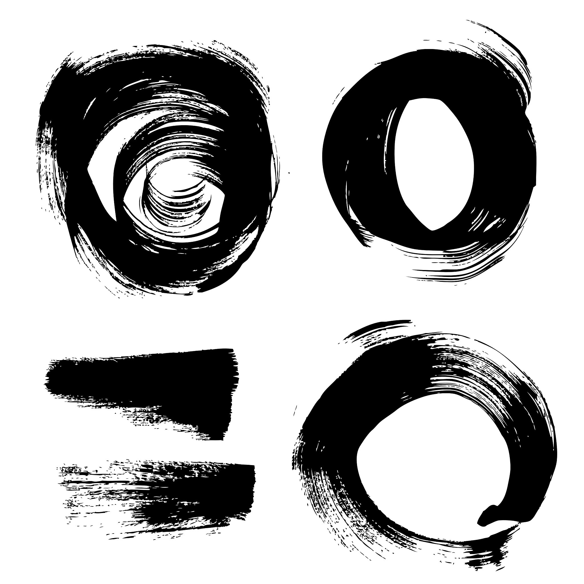 round textured background painted by hand with a