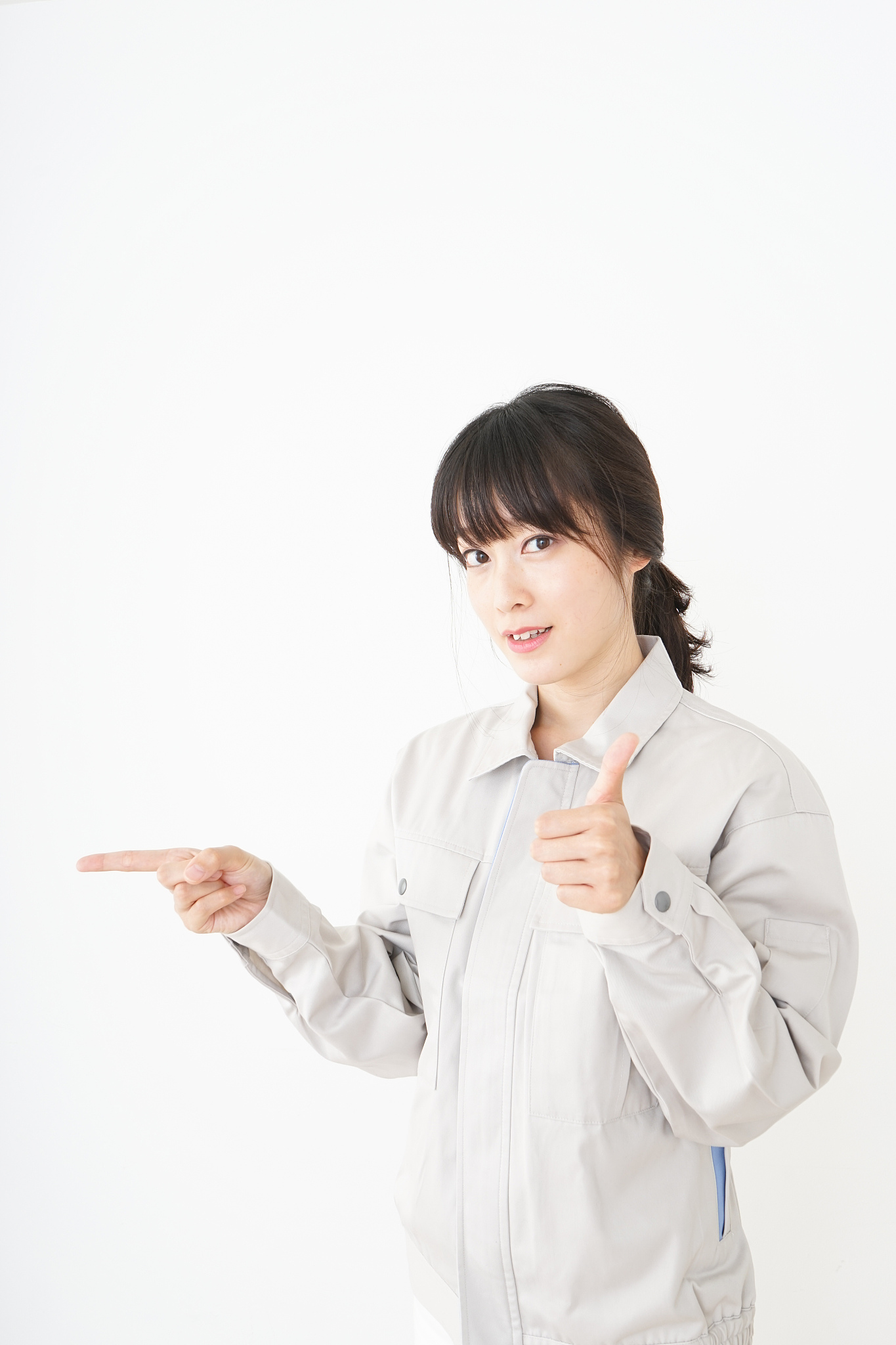 young woman checking safety